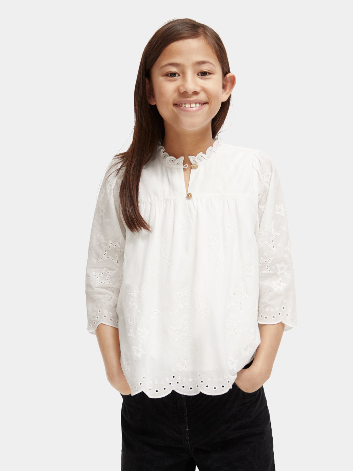 Kids - Broderie anglaise star top - Scotch & Soda AU
