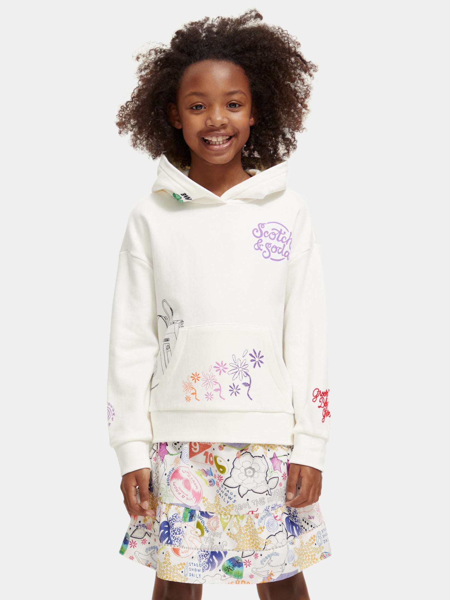 Loose-fit artwork hoodie - Scotch & Soda AU