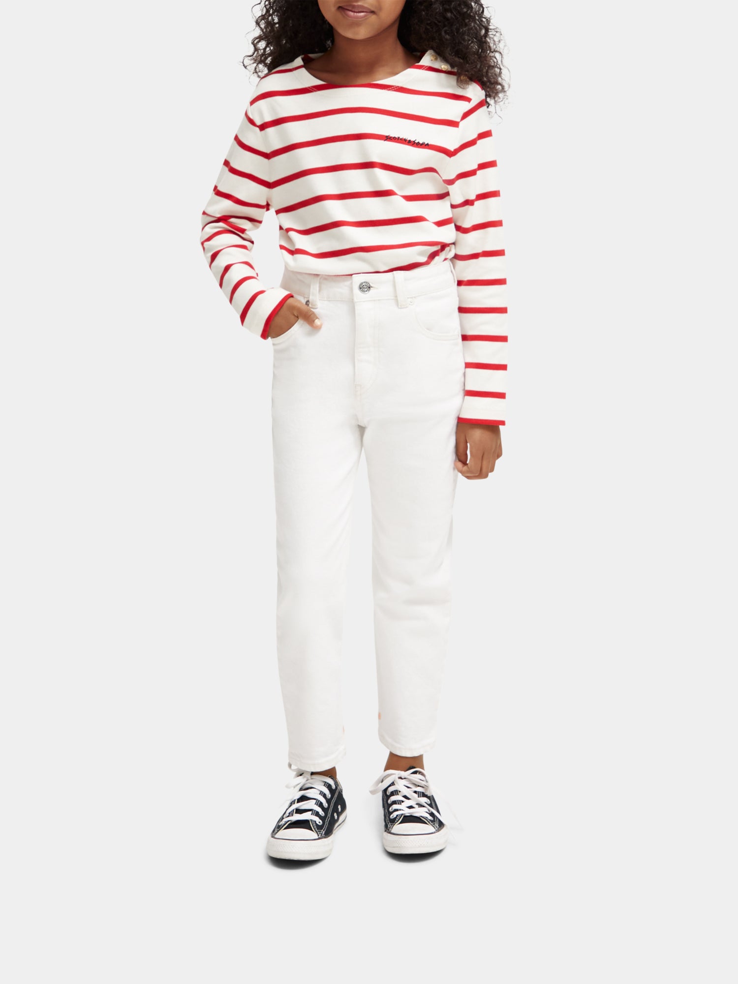 Striped yarn-dyed long sleeved t-shirt - Scotch & Soda AU
