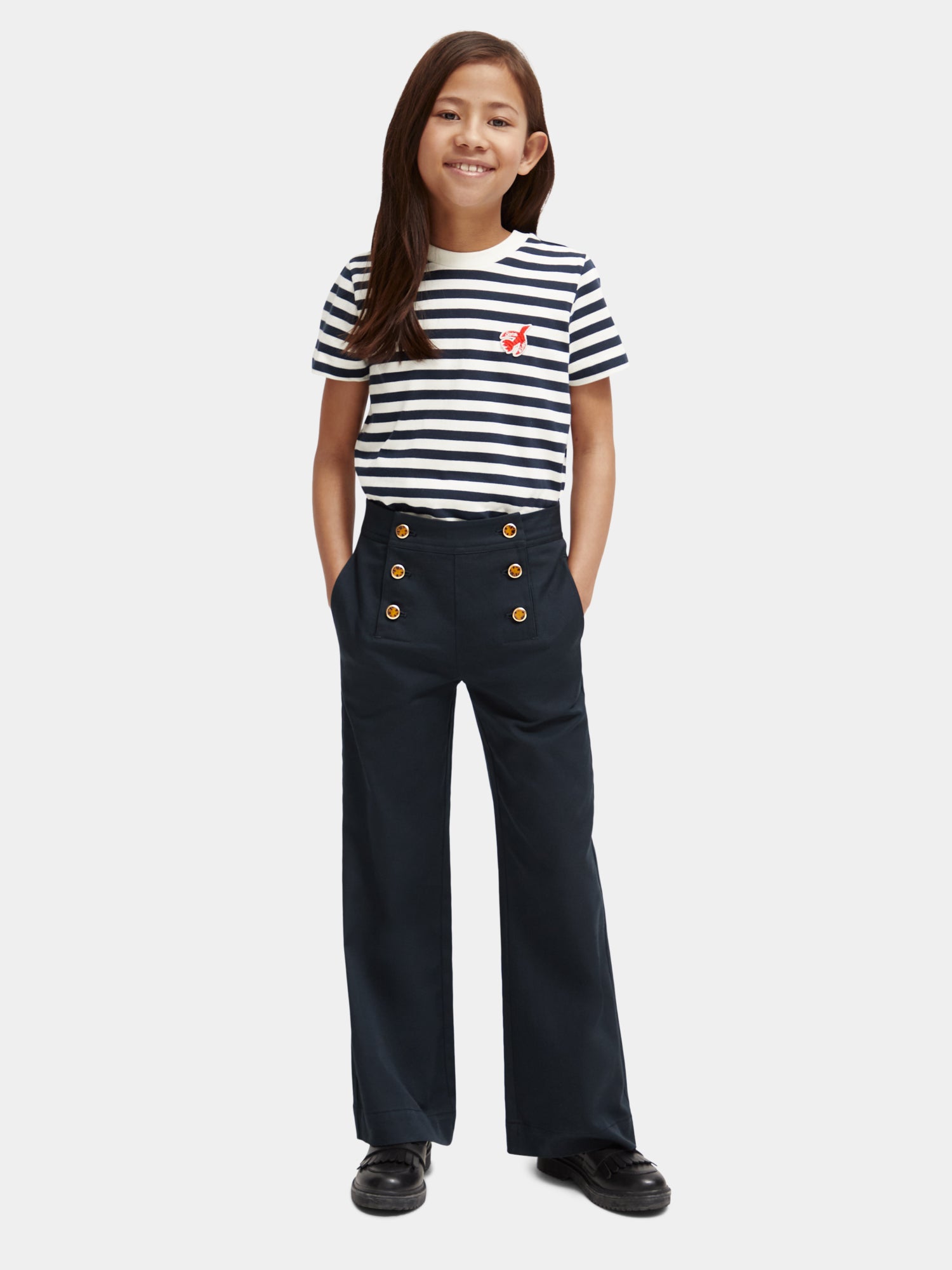 High-rise wide-leg sailor pants - Scotch & Soda AU