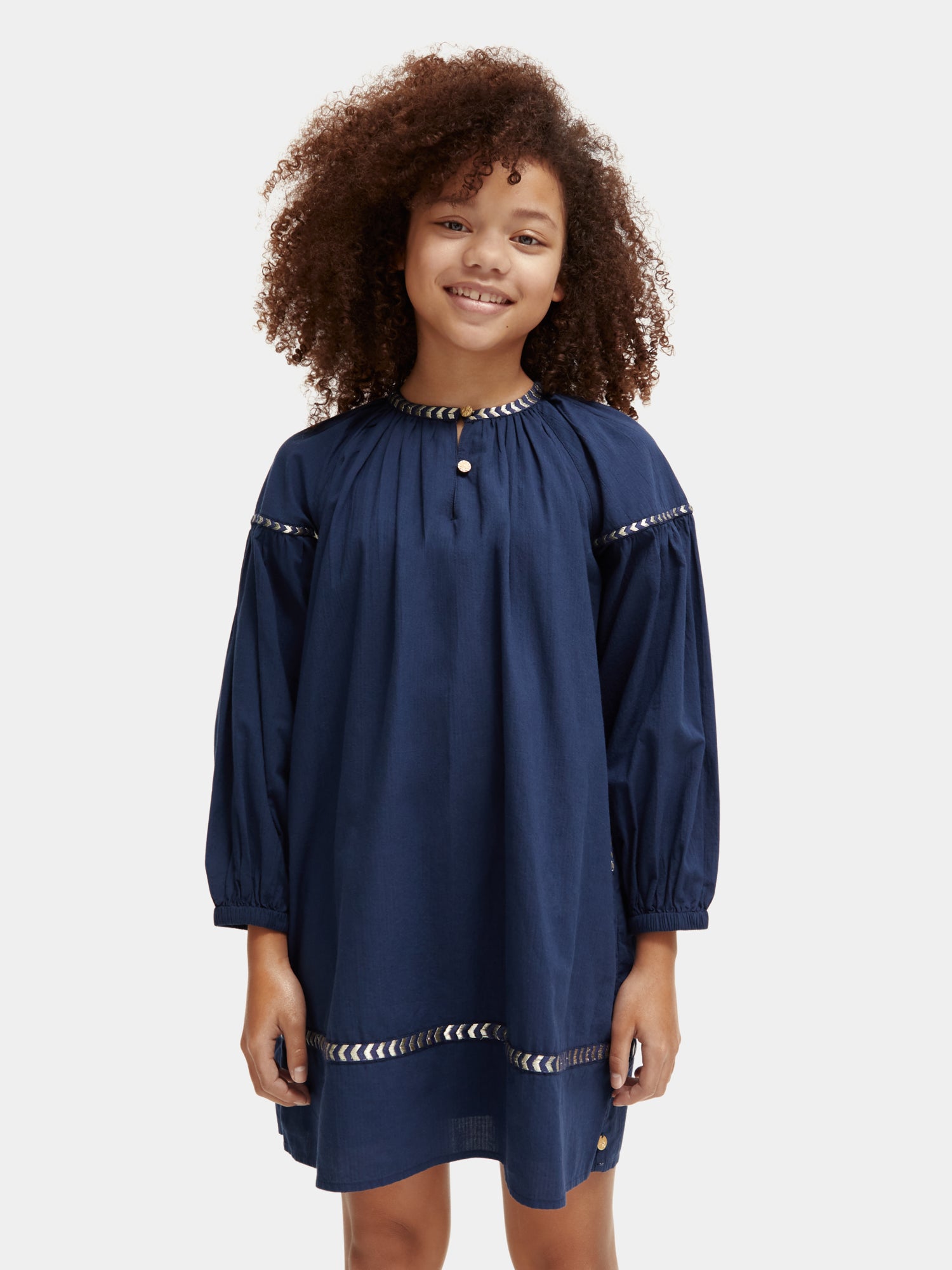 Long sleeved glittering embroidery mini dress - Scotch & Soda AU
