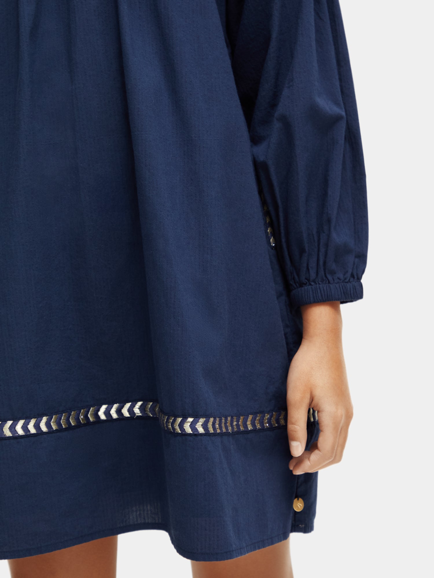 Long sleeved glittering embroidery mini dress - Scotch & Soda AU