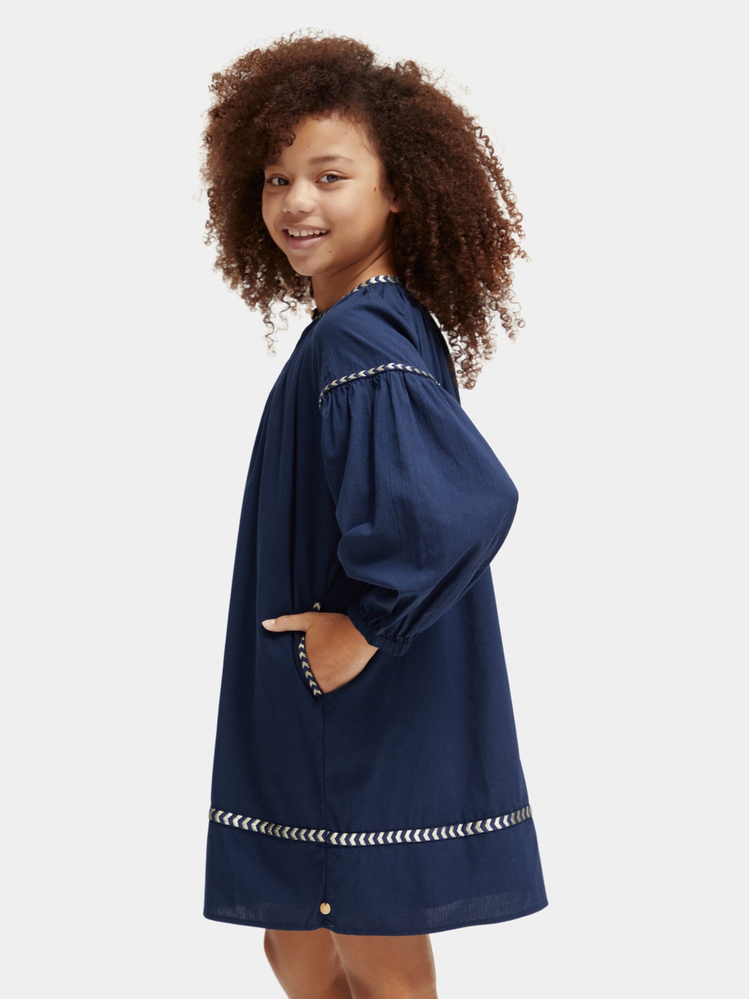 Long sleeved glittering embroidery mini dress - Scotch & Soda AU