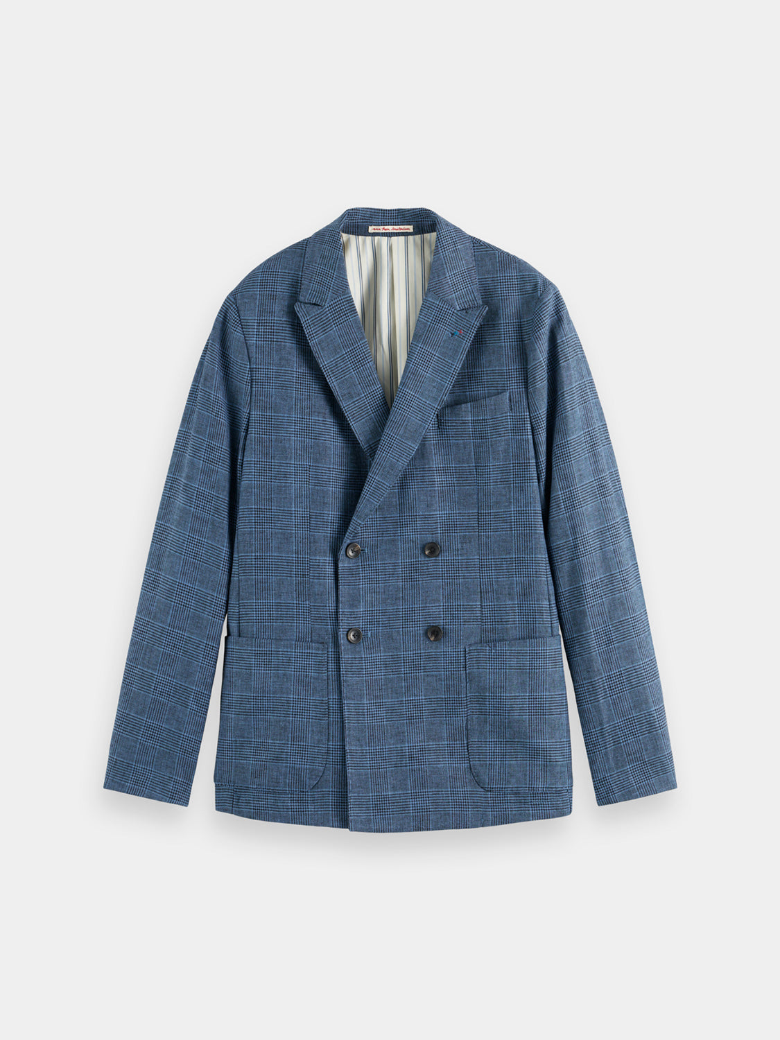 Double-breasted check blazer - Scotch & Soda AU
