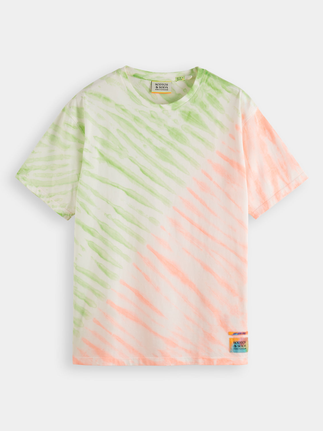 Diagonal tie-dyed t-shirt - Scotch & Soda AU