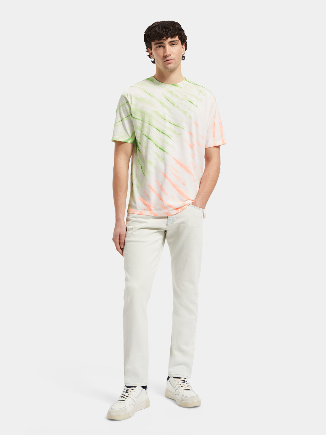 Diagonal tie-dyed t-shirt - Scotch & Soda AU