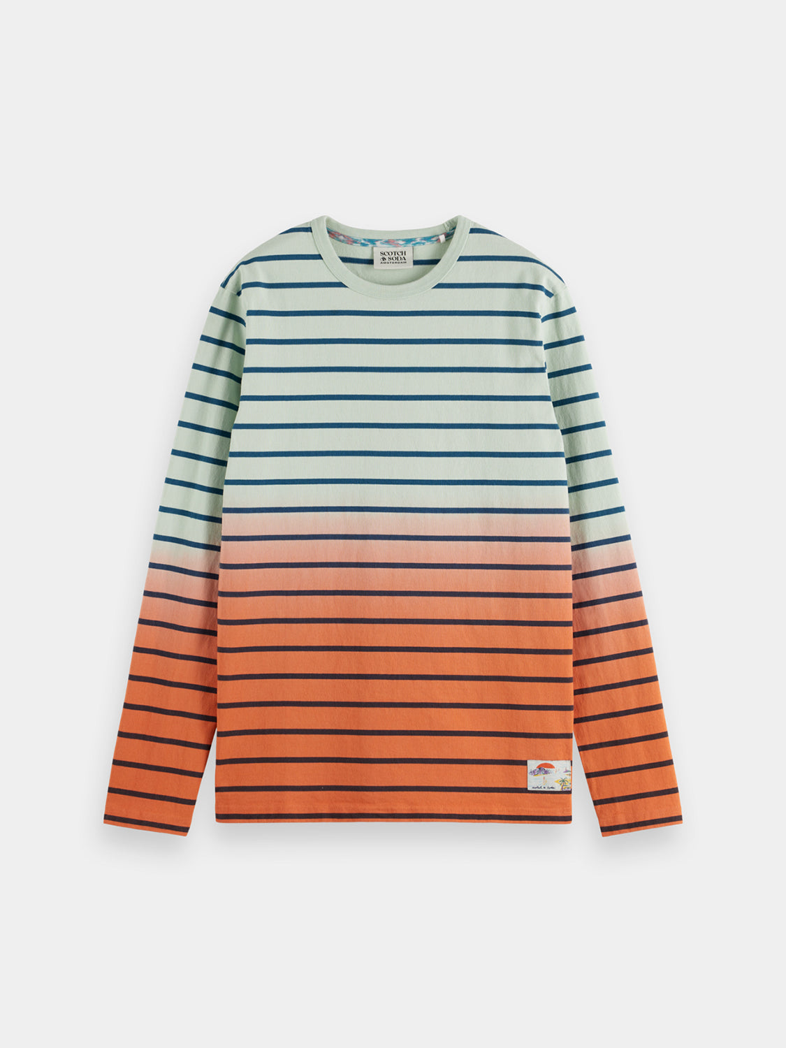 Dip-dyed striped t-shirt
