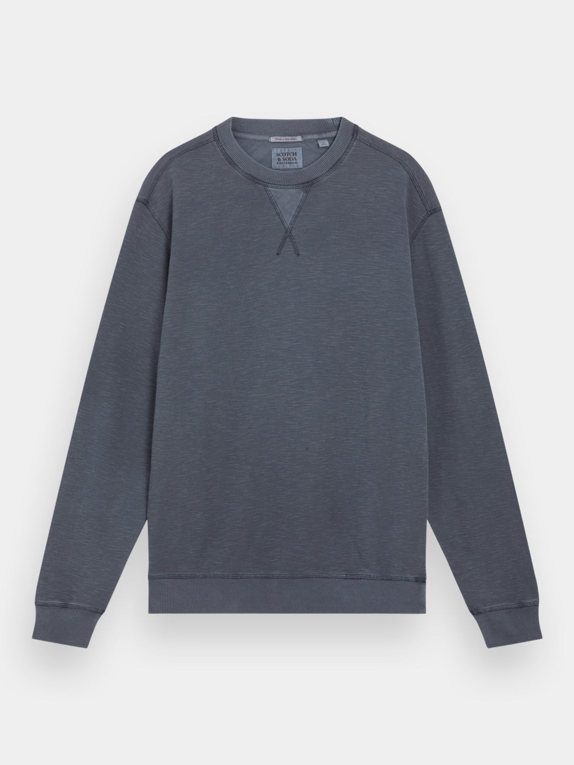 Garment-dyed structured sweatshirt - Scotch & Soda AU