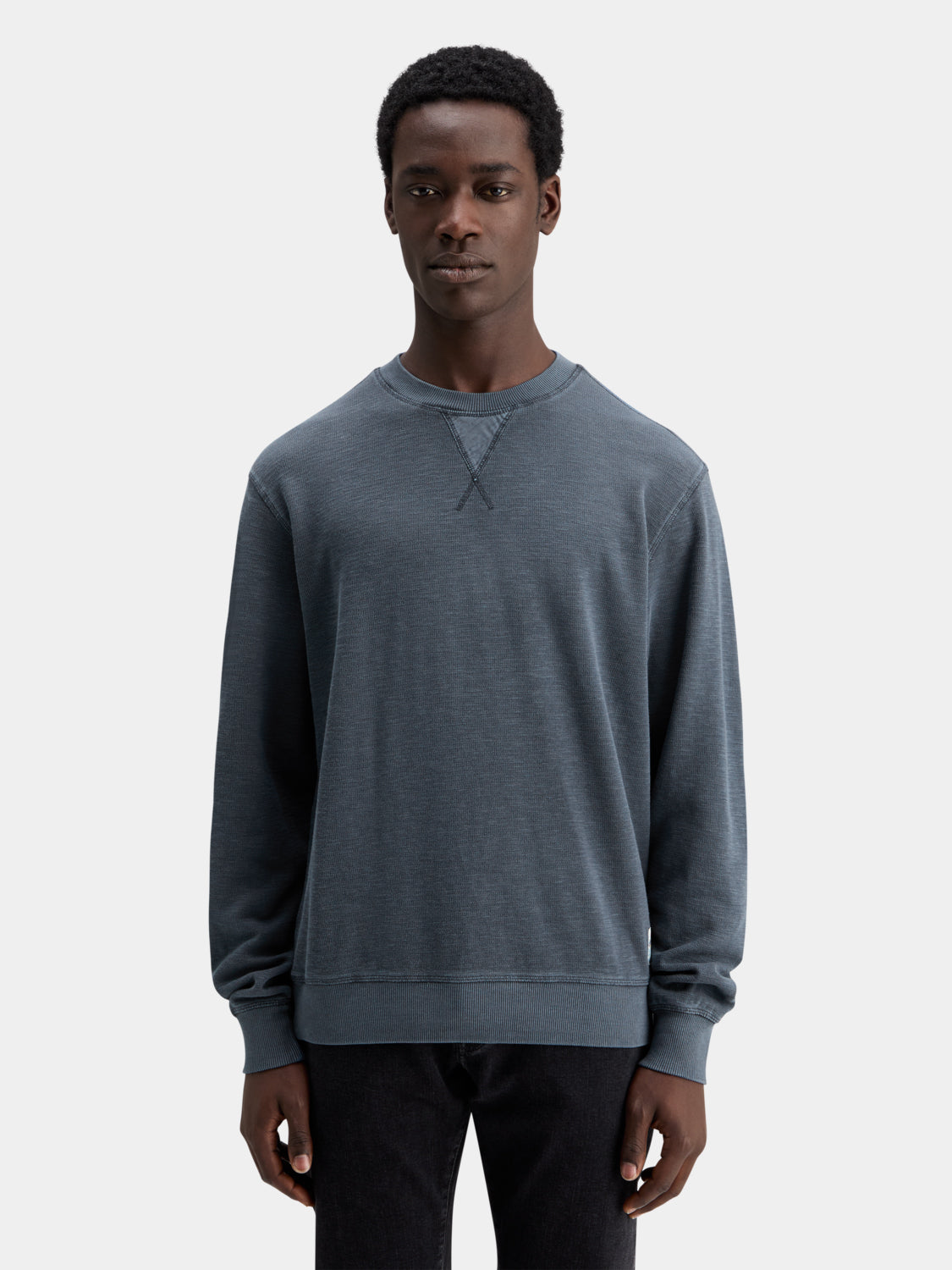 Garment-dyed structured sweatshirt - Scotch & Soda AU
