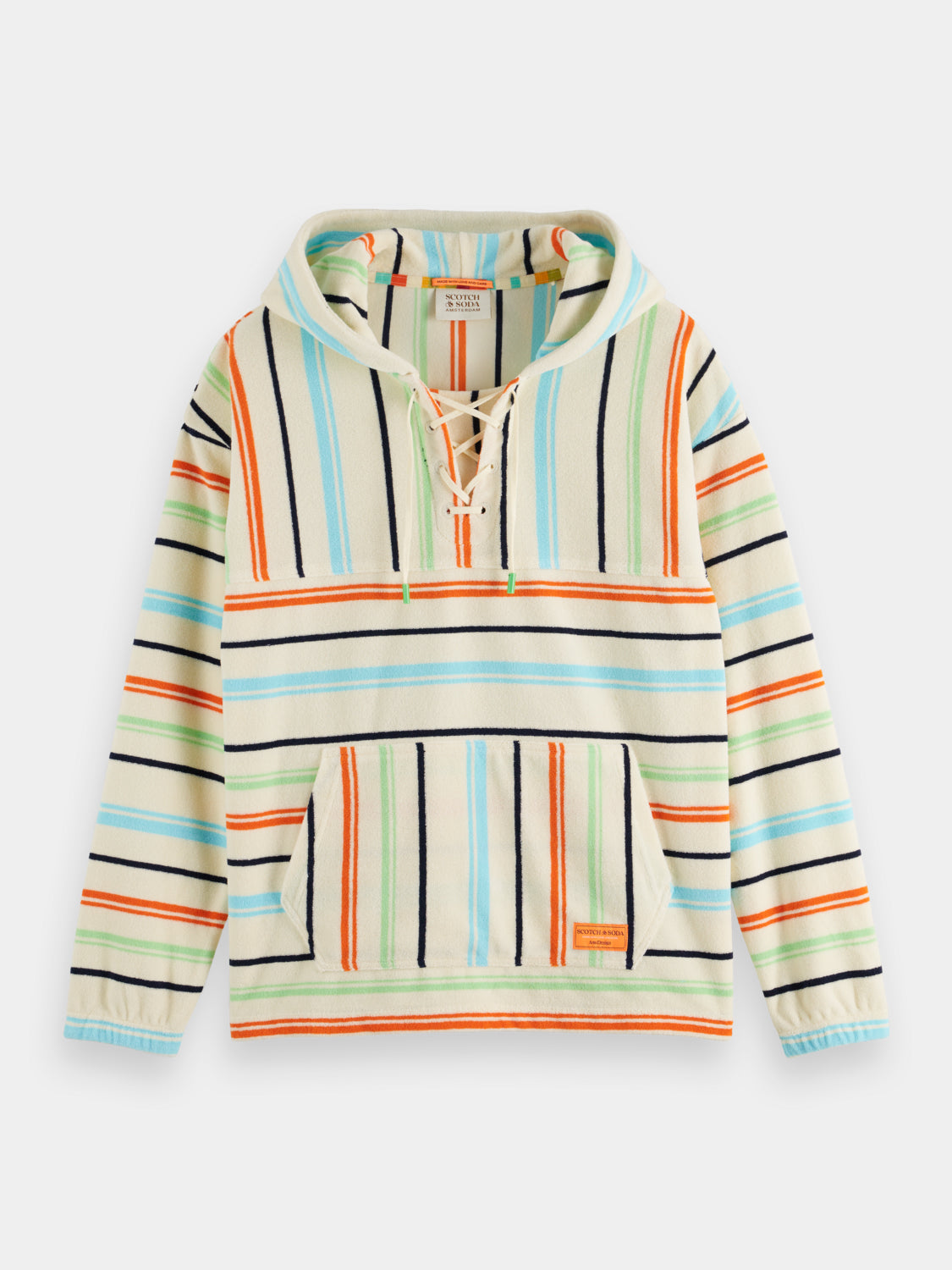 Towelling striped hoodie - Scotch & Soda AU