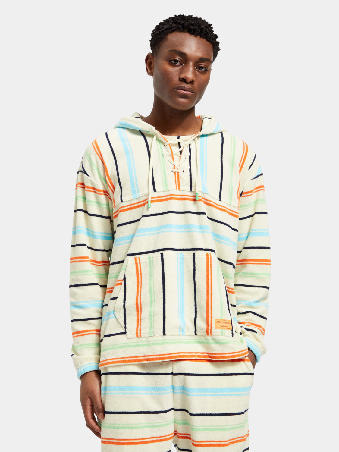 Towelling striped hoodie - Scotch & Soda AU