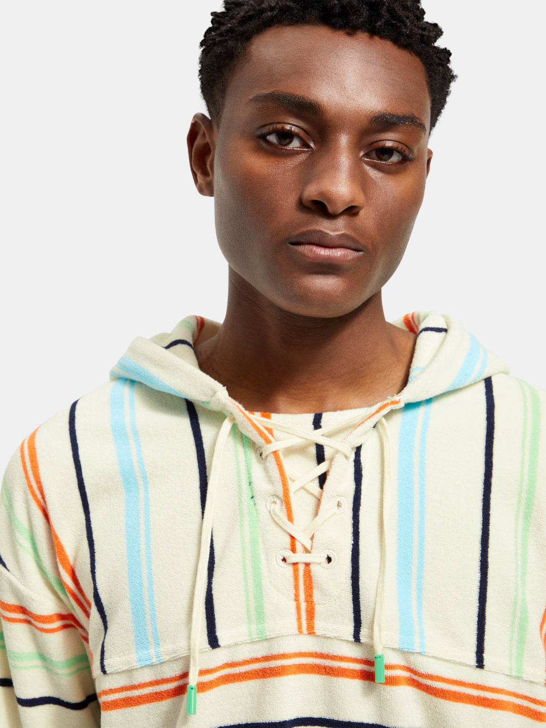 Towelling striped hoodie - Scotch & Soda AU