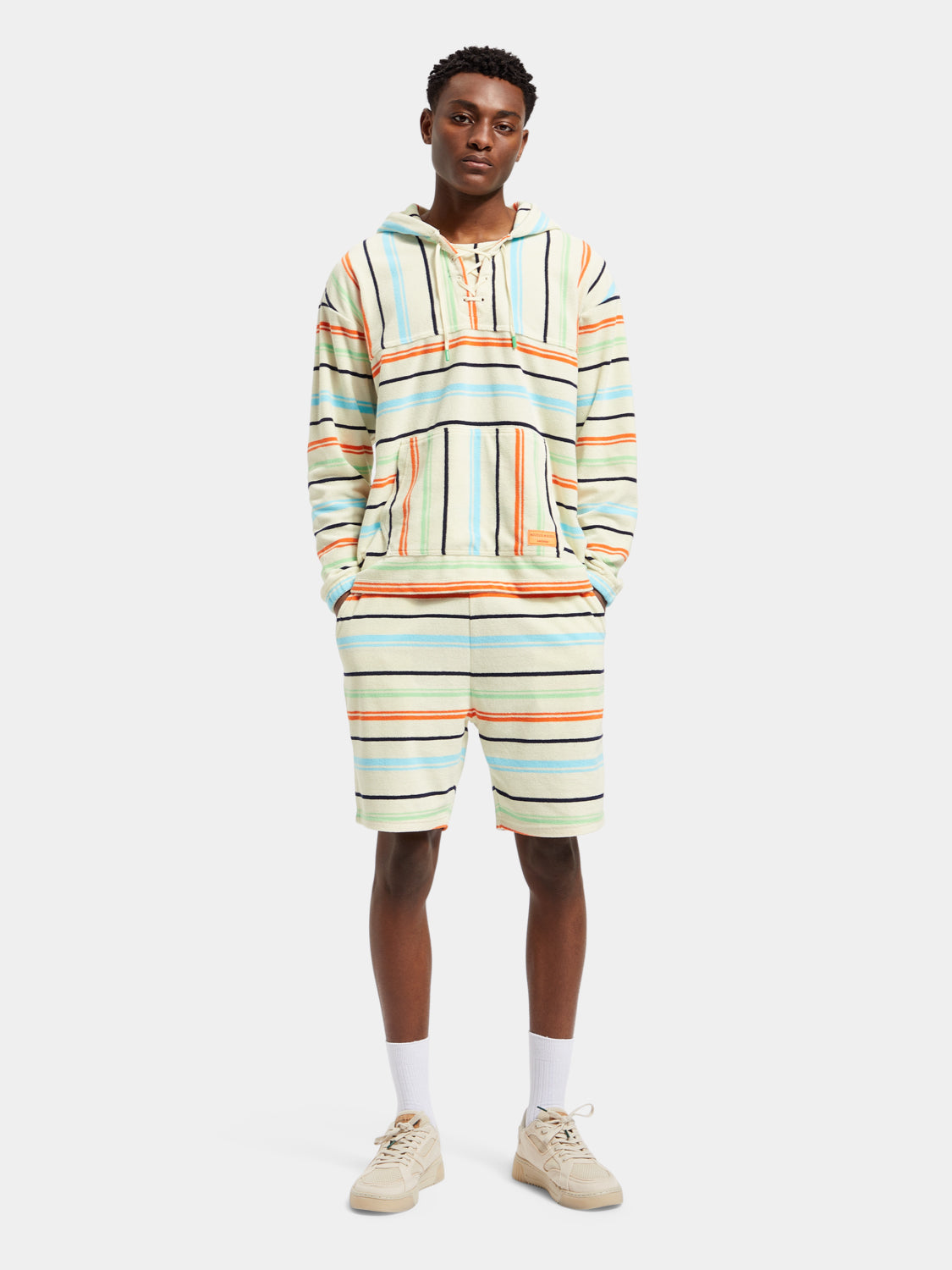 Towelling striped hoodie - Scotch & Soda AU