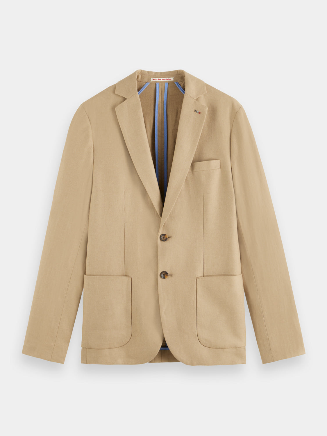 Unconstructed single-breasted twill blazer - Scotch & Soda AU