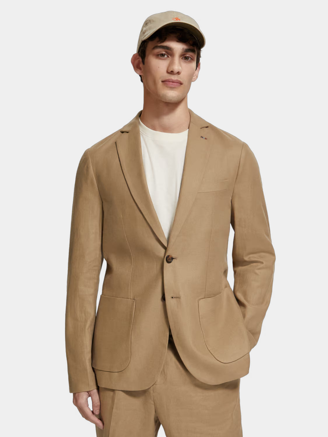 Unconstructed single-breasted twill blazer - Scotch & Soda AU