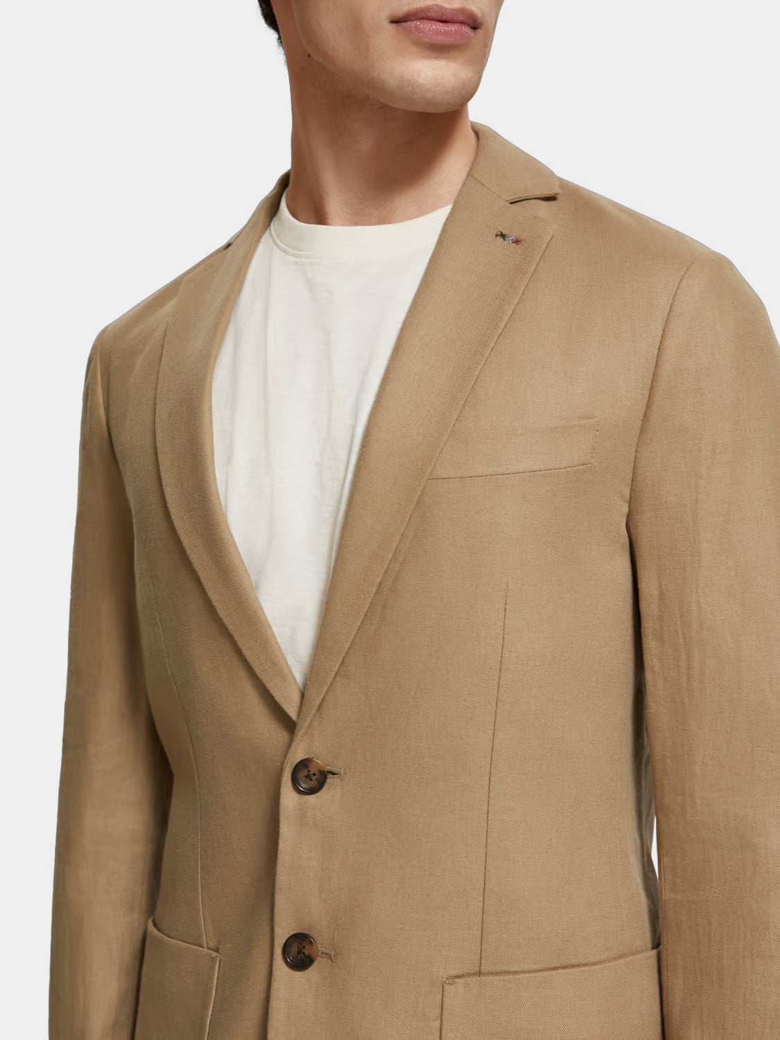 Unconstructed single-breasted twill blazer - Scotch & Soda AU
