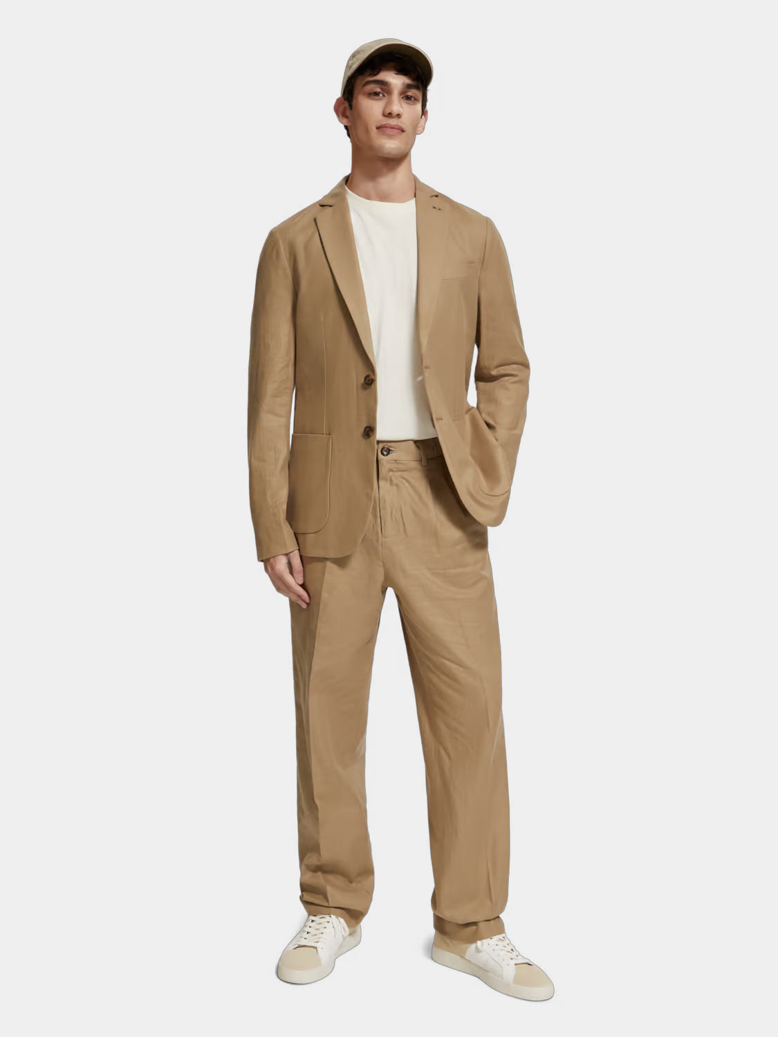 Unconstructed single-breasted twill blazer - Scotch & Soda AU