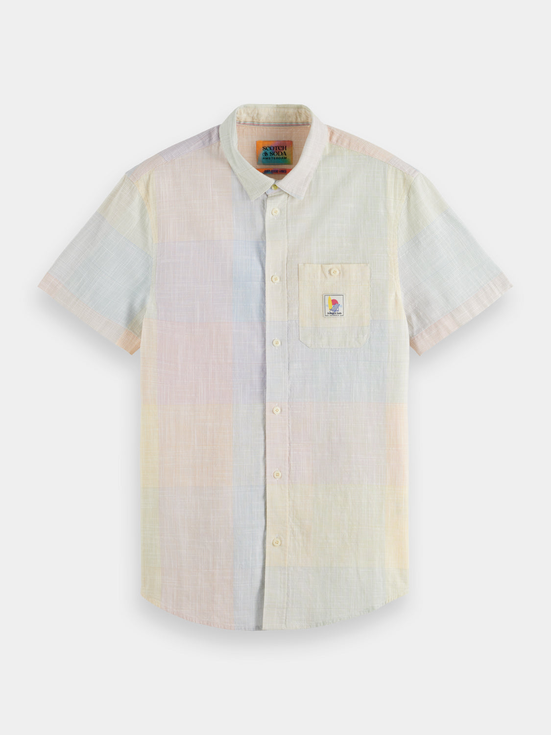 Structured checked short sleeved shirt - Scotch & Soda AU
