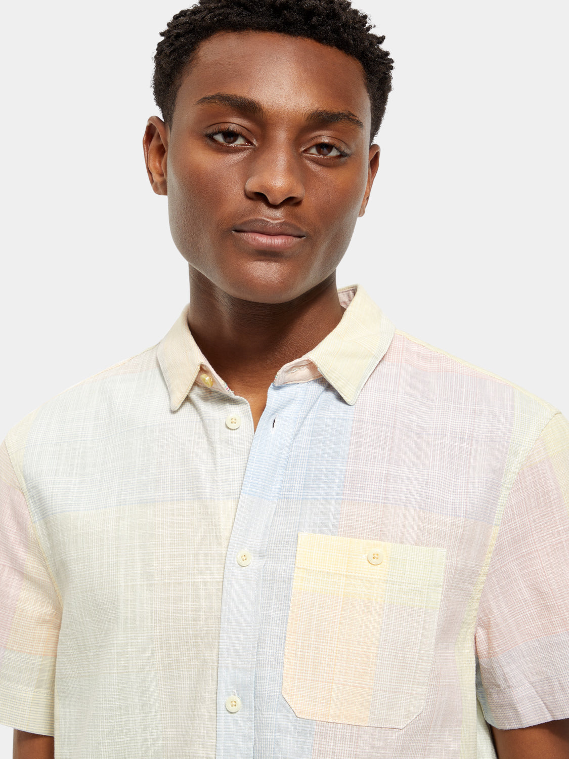 Structured checked short sleeved shirt - Scotch & Soda AU