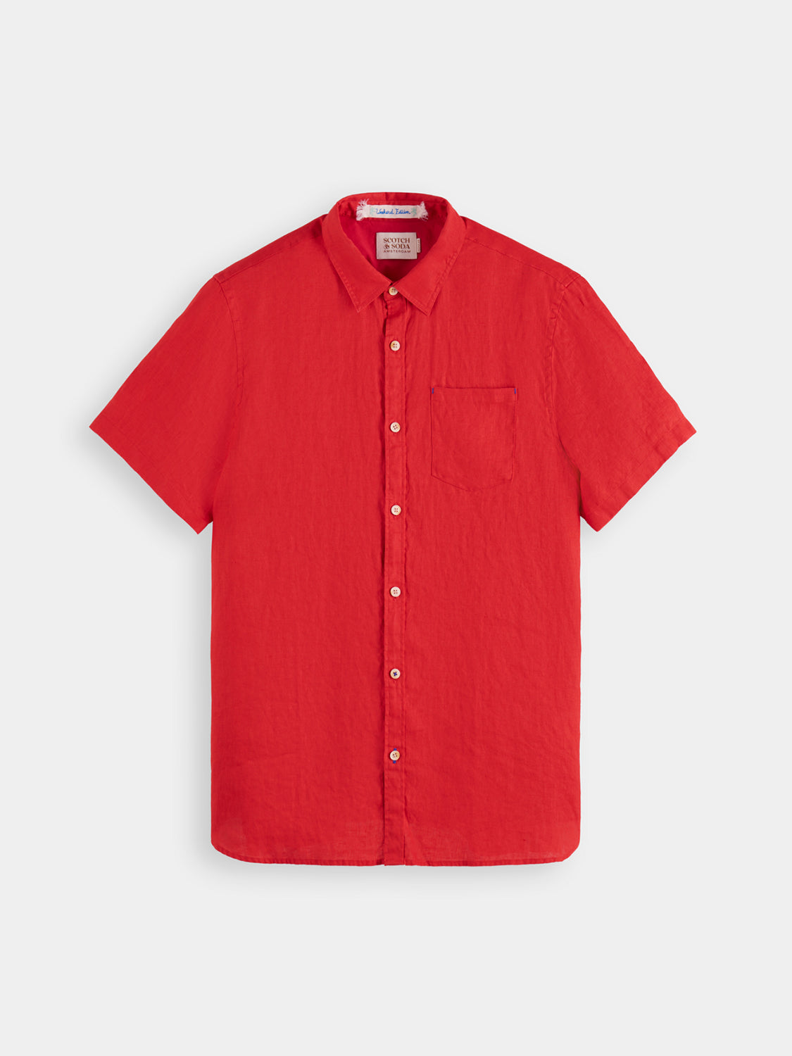 Short sleeved linen shirt - Scotch & Soda AU