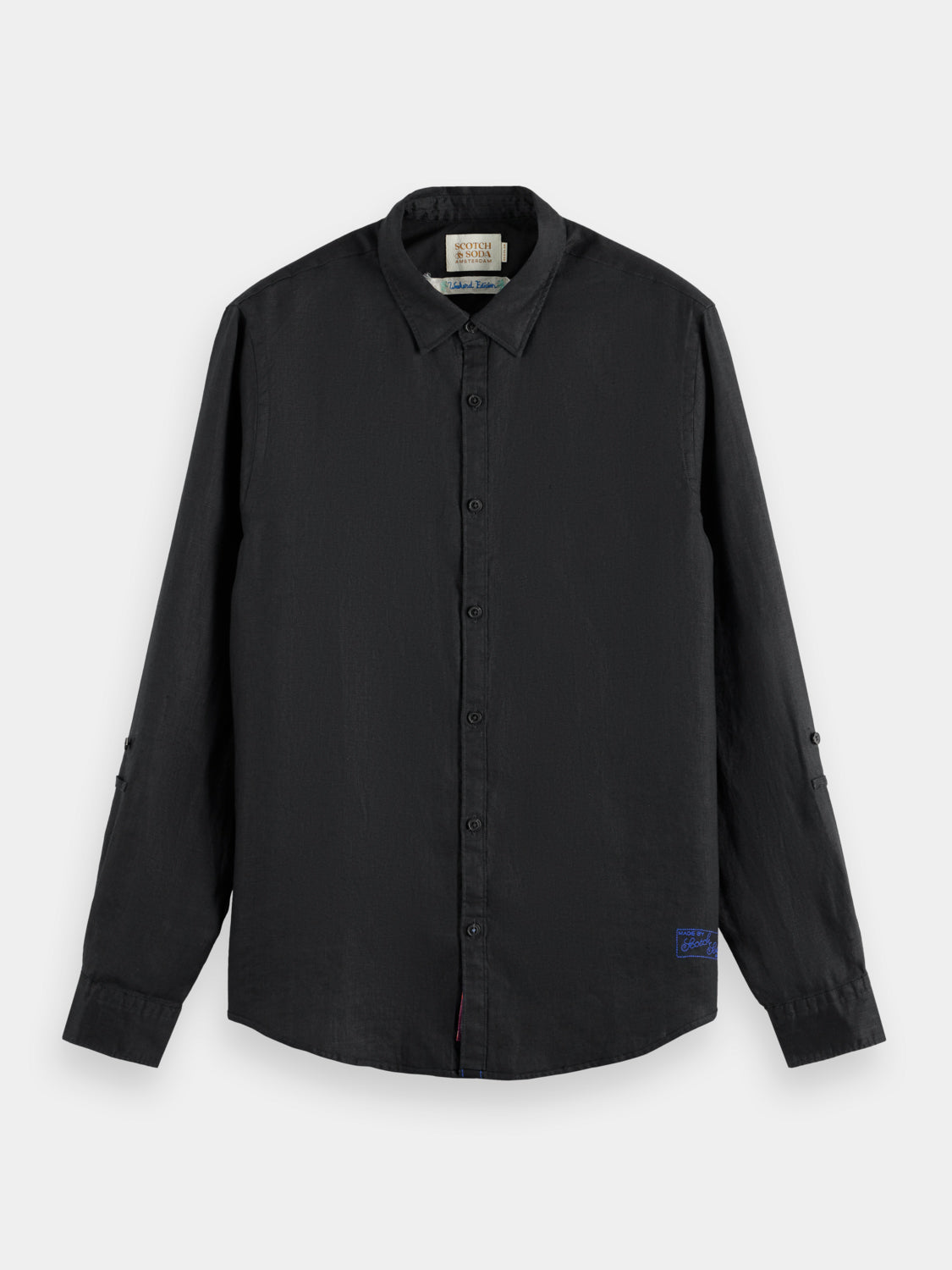Linen shirt with roll-up sleeves - Scotch & Soda AU