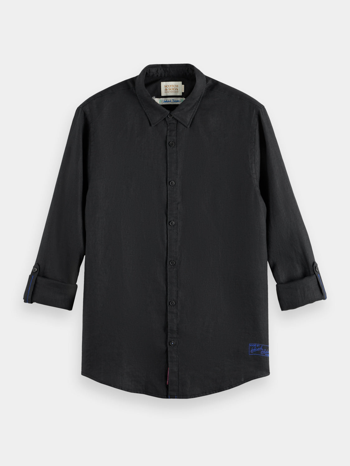 Linen shirt with roll-up sleeves - Scotch & Soda AU