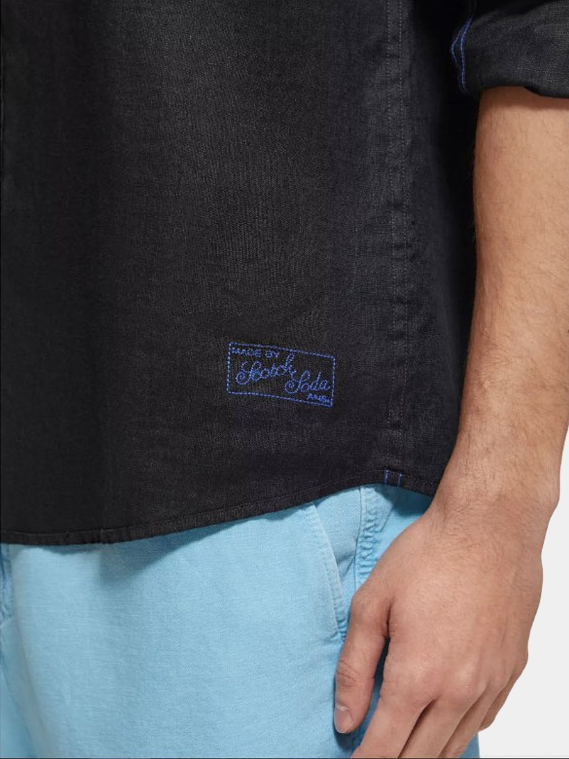 Linen shirt with roll-up sleeves - Scotch & Soda AU