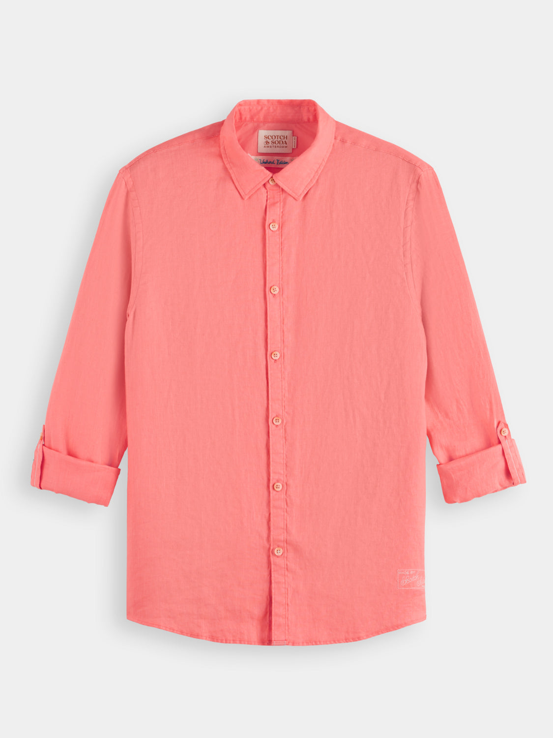 Linen shirt with roll-up sleeves - Scotch & Soda AU