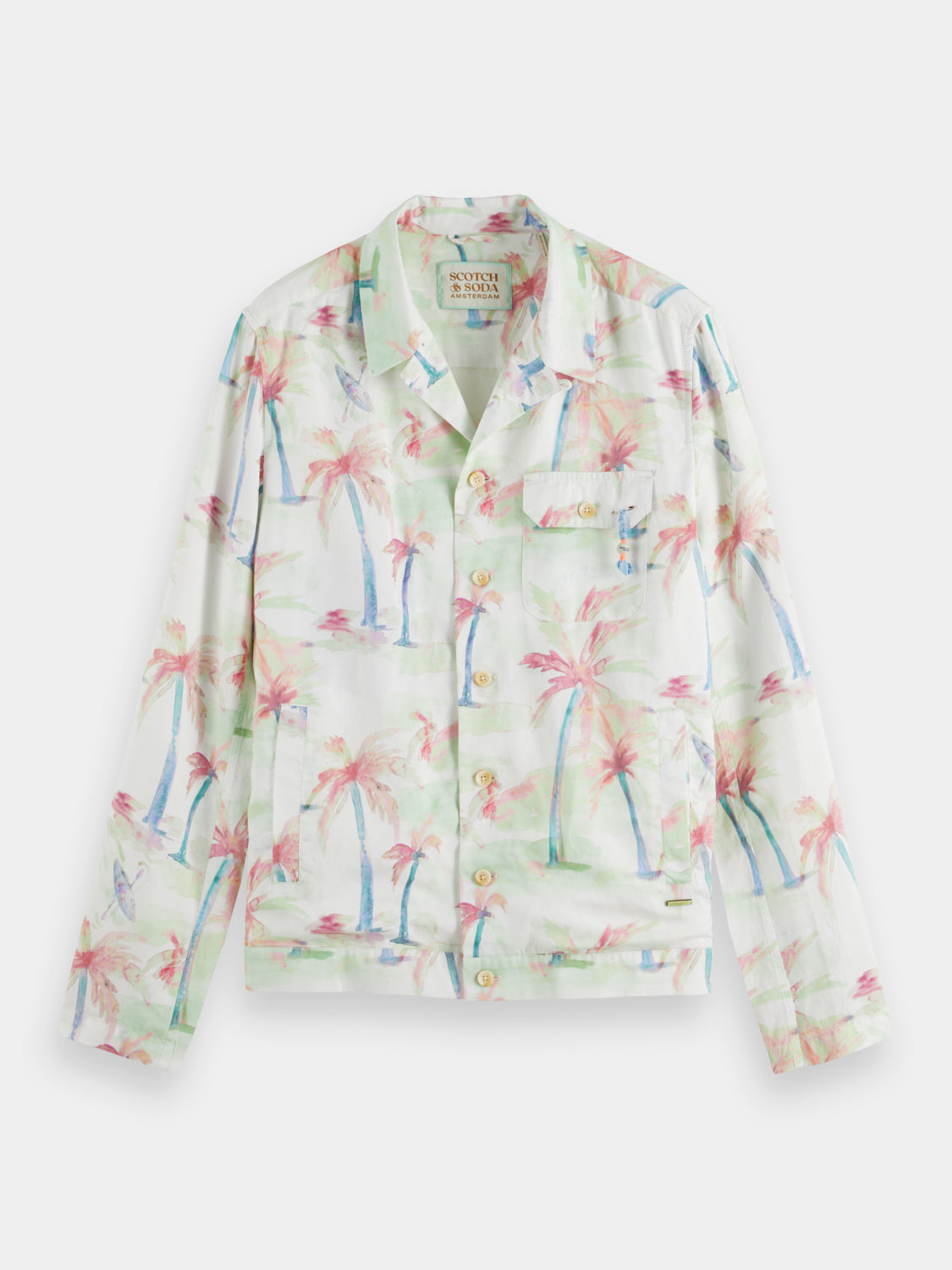 Printed tencel-hemp blouson - Scotch & Soda AU