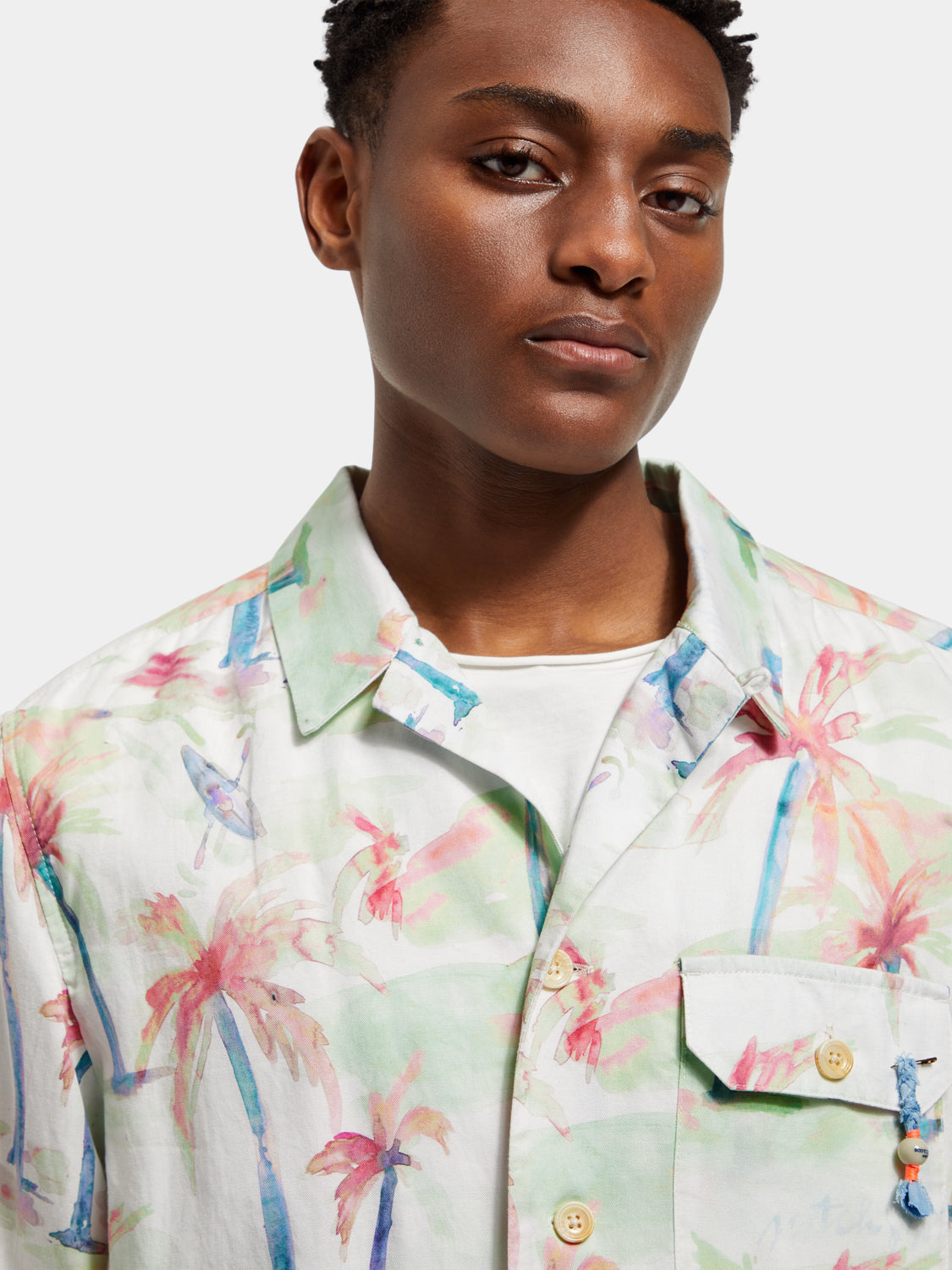 Printed tencel-hemp blouson - Scotch & Soda AU