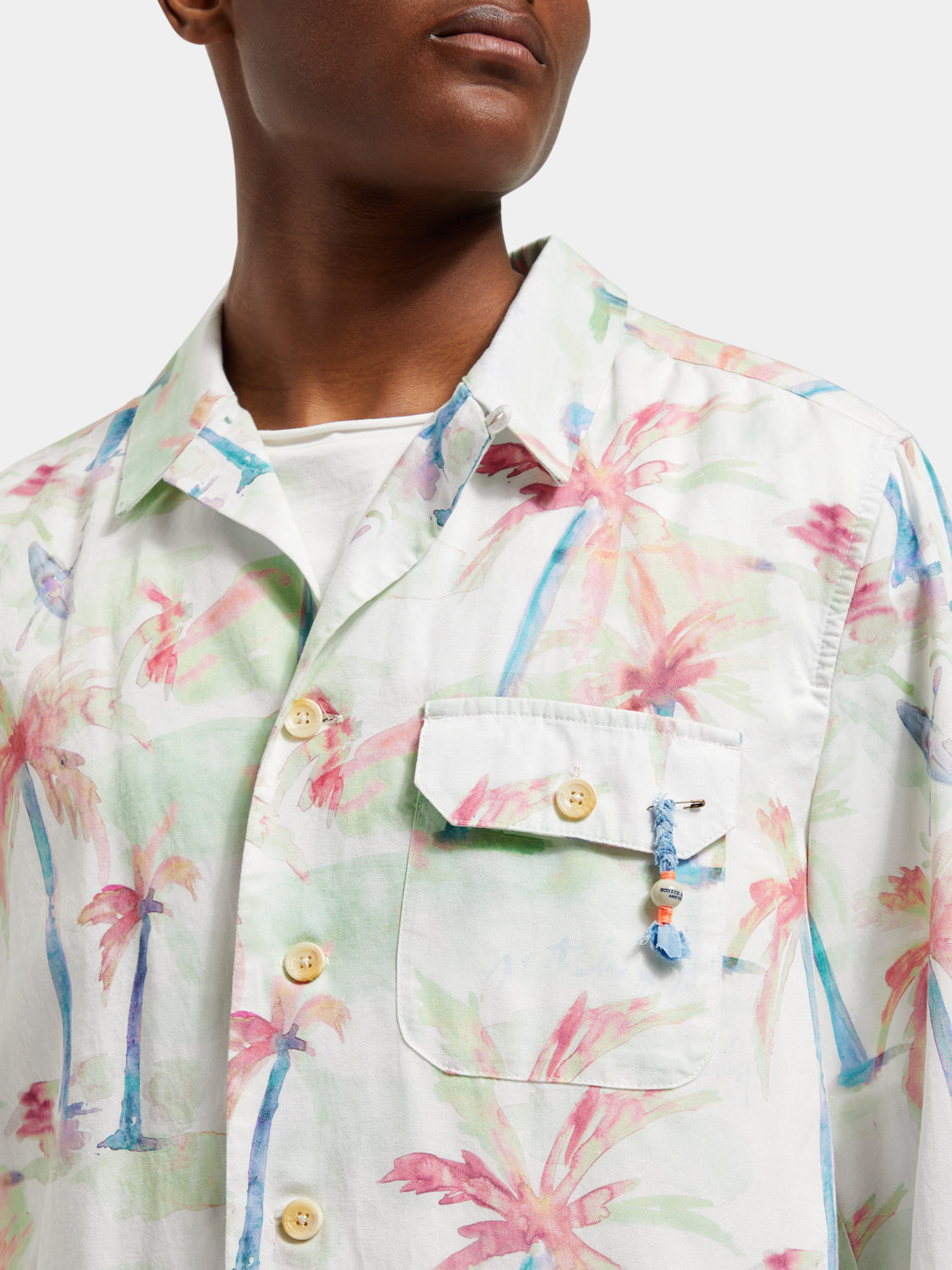 Printed tencel-hemp blouson - Scotch & Soda AU