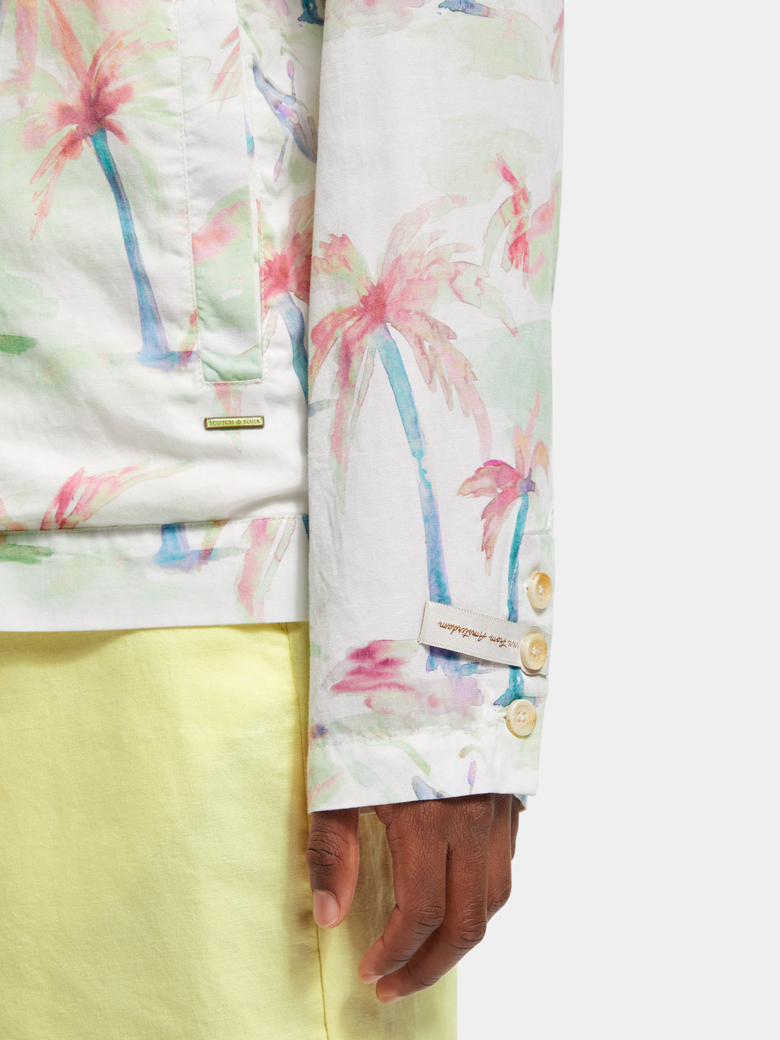 Printed tencel-hemp blouson - Scotch & Soda AU