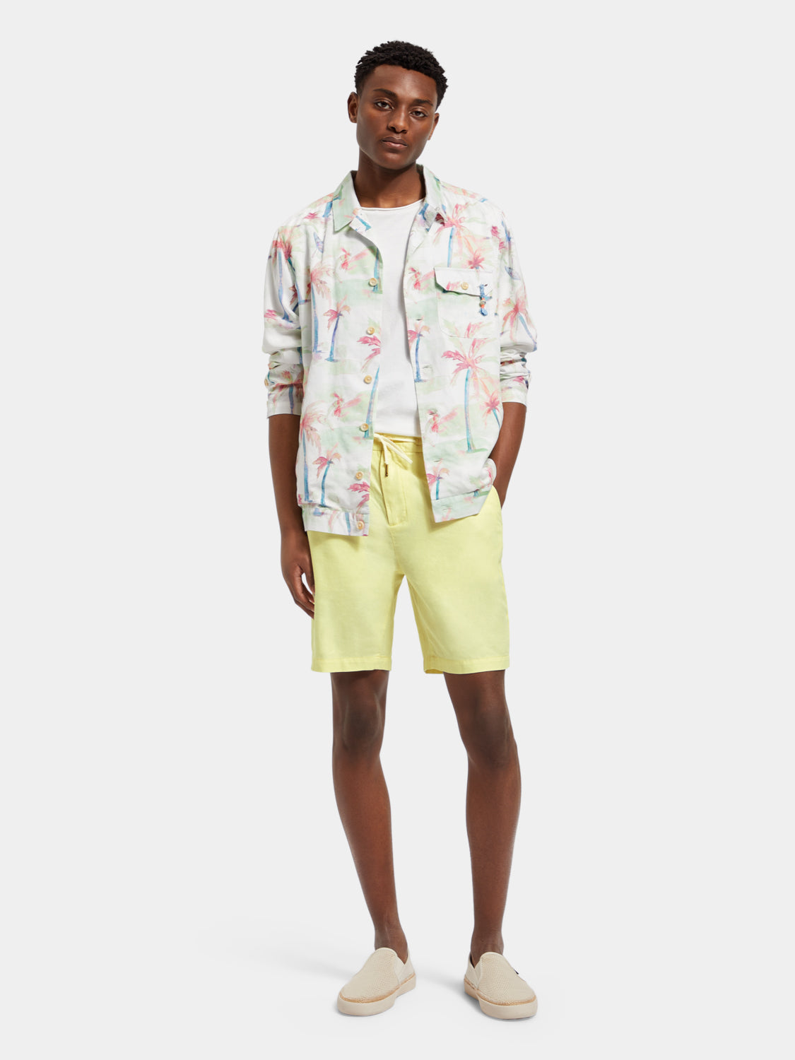Printed tencel-hemp blouson - Scotch & Soda AU
