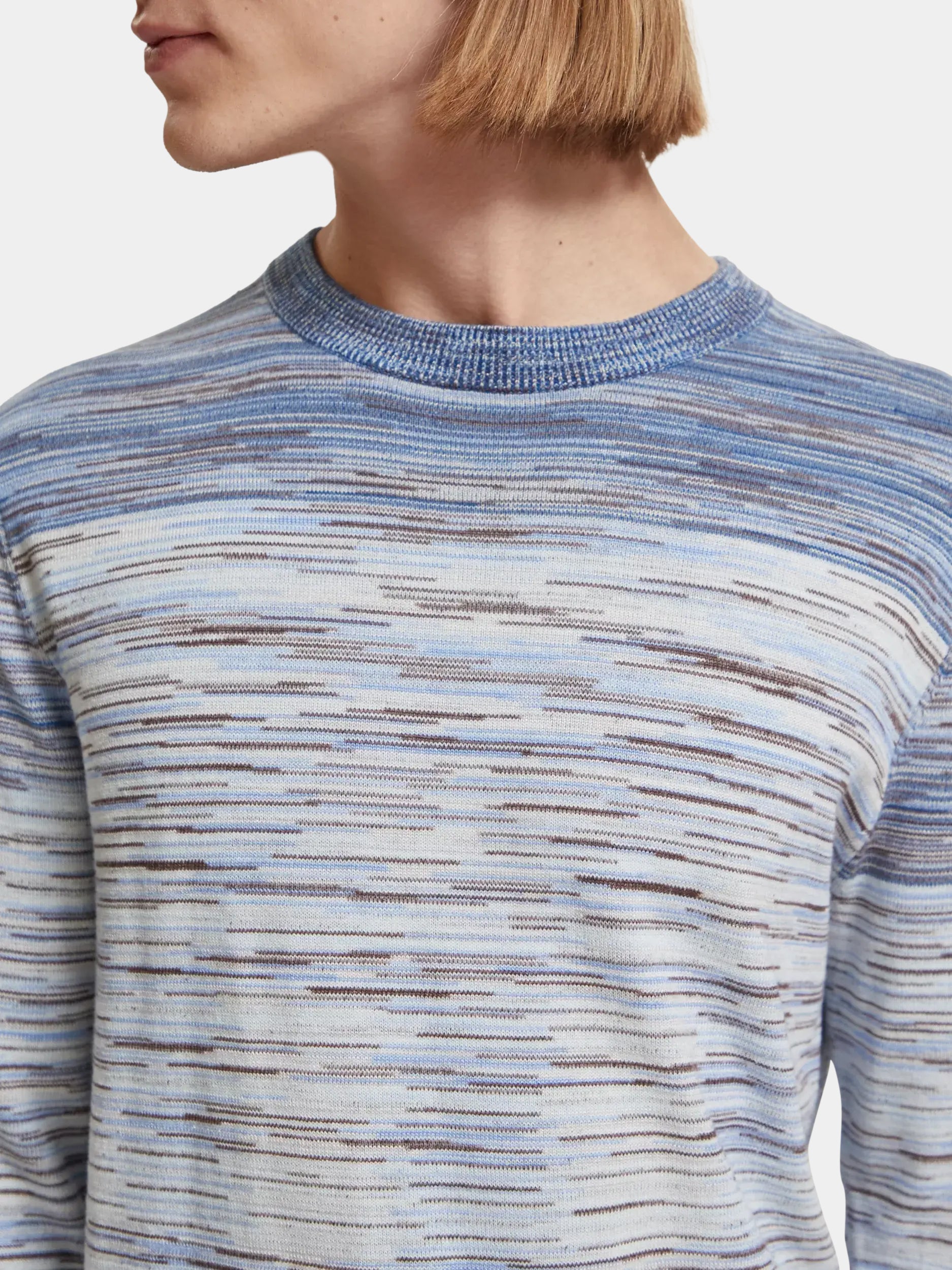 Gradient stripe crewneck sweater - Scotch & Soda AU