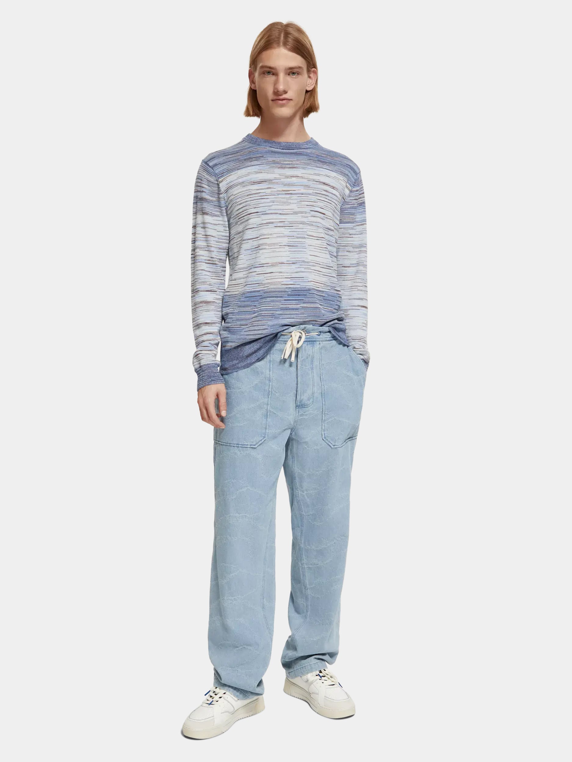 Gradient stripe crewneck sweater - Scotch & Soda AU