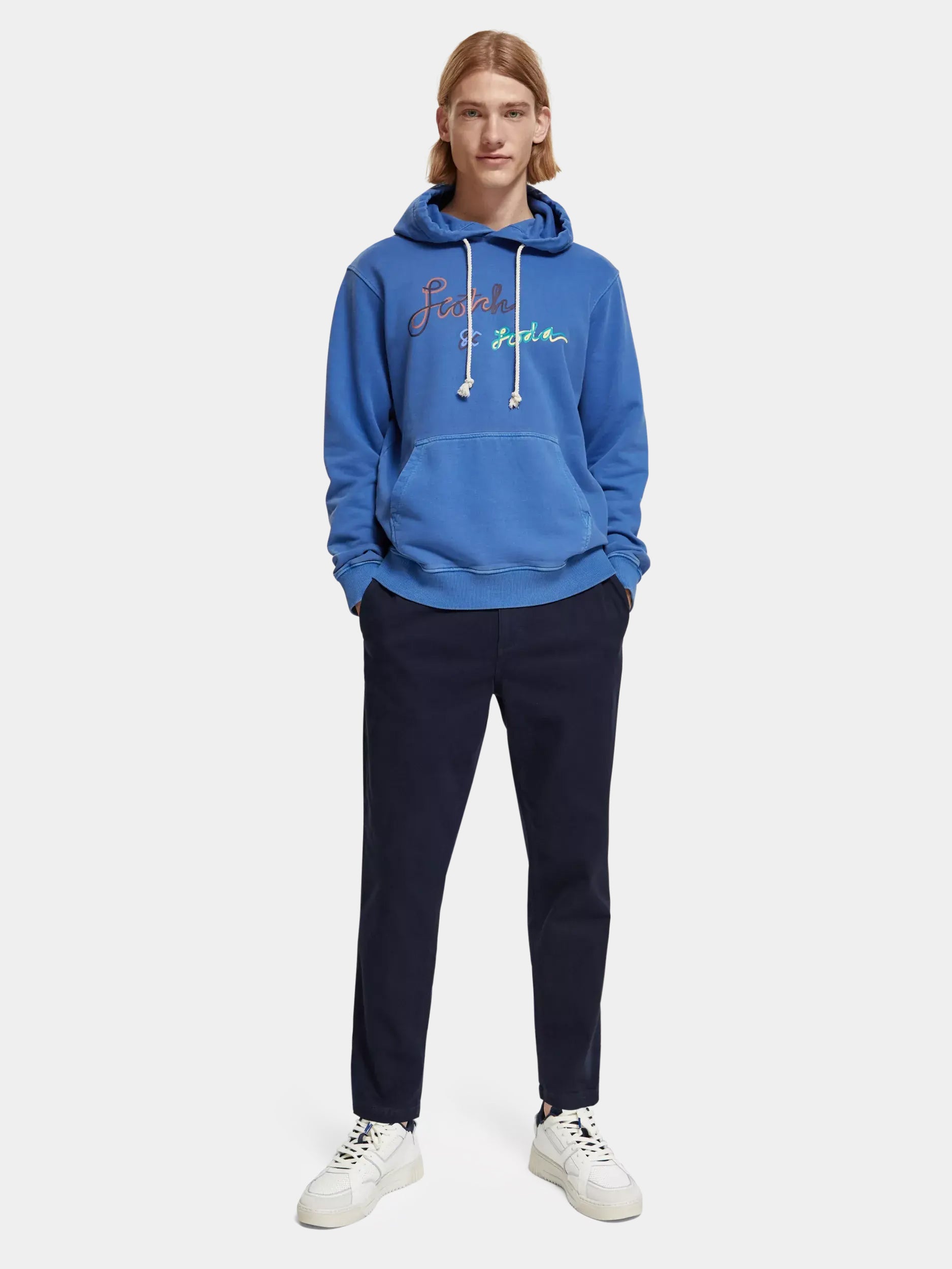 Garment-dyed artwork hoodie - Scotch & Soda AU