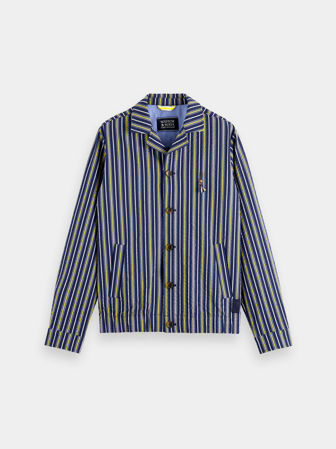 Seersucker blouson jacket - Scotch & Soda AU