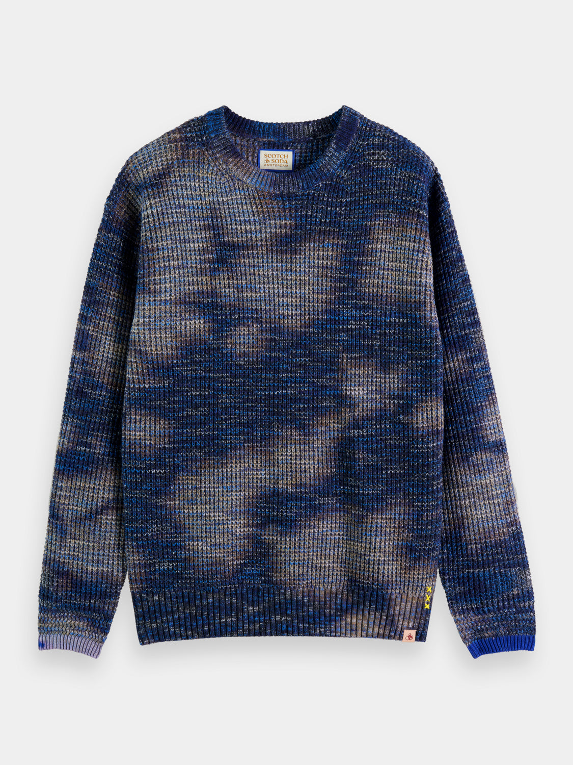 Waffle-knitted melange pullover - Scotch & Soda AU