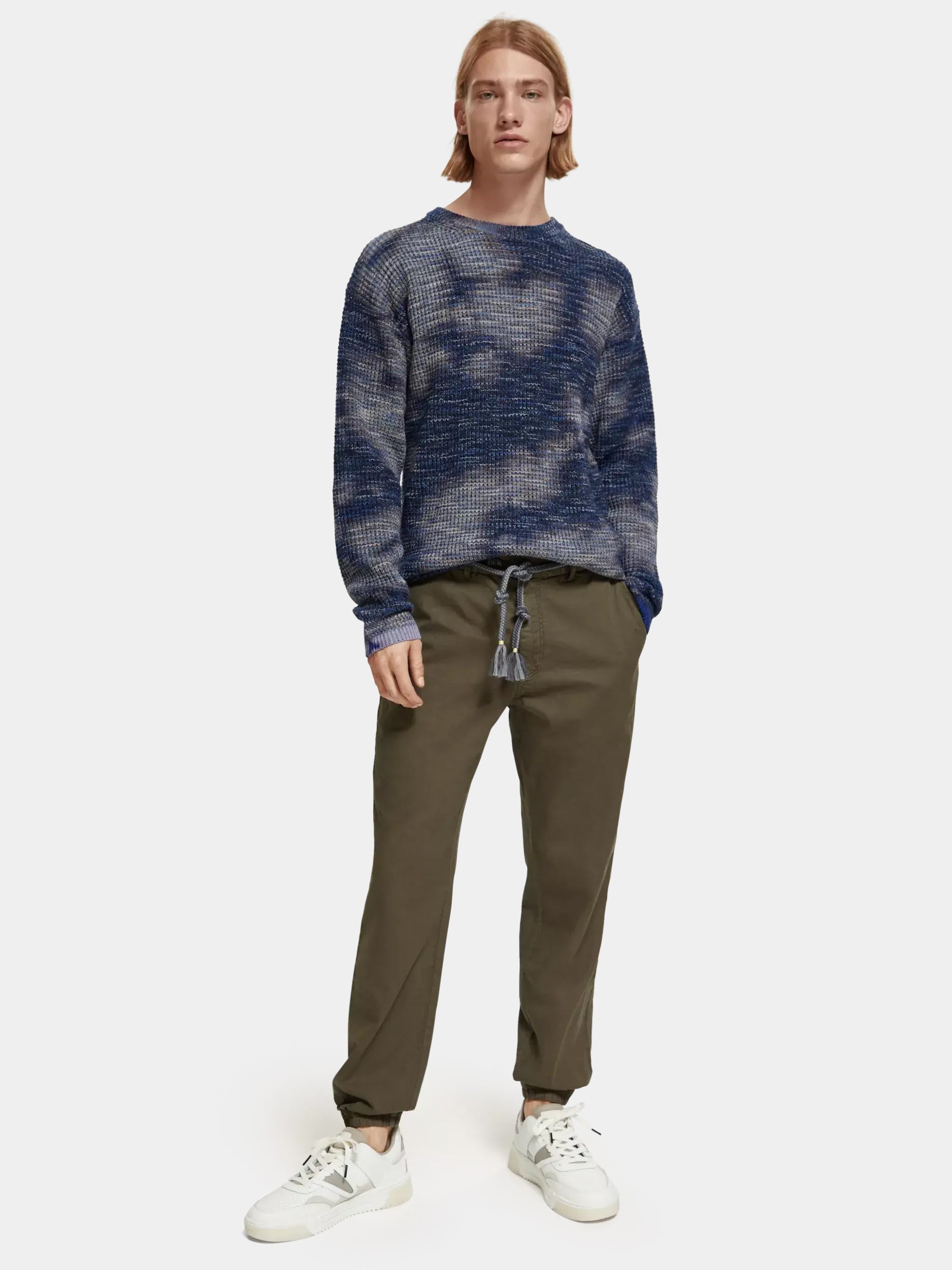 Waffle-knitted melange pullover - Scotch & Soda AU