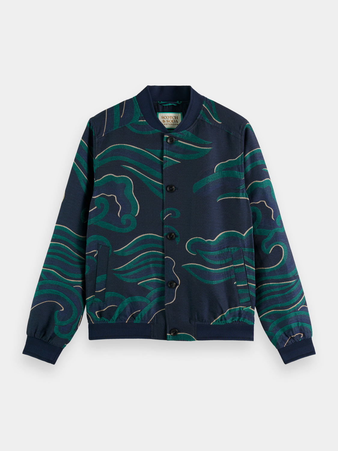 Lightweight jacquard bomber jacket - Scotch & Soda AU