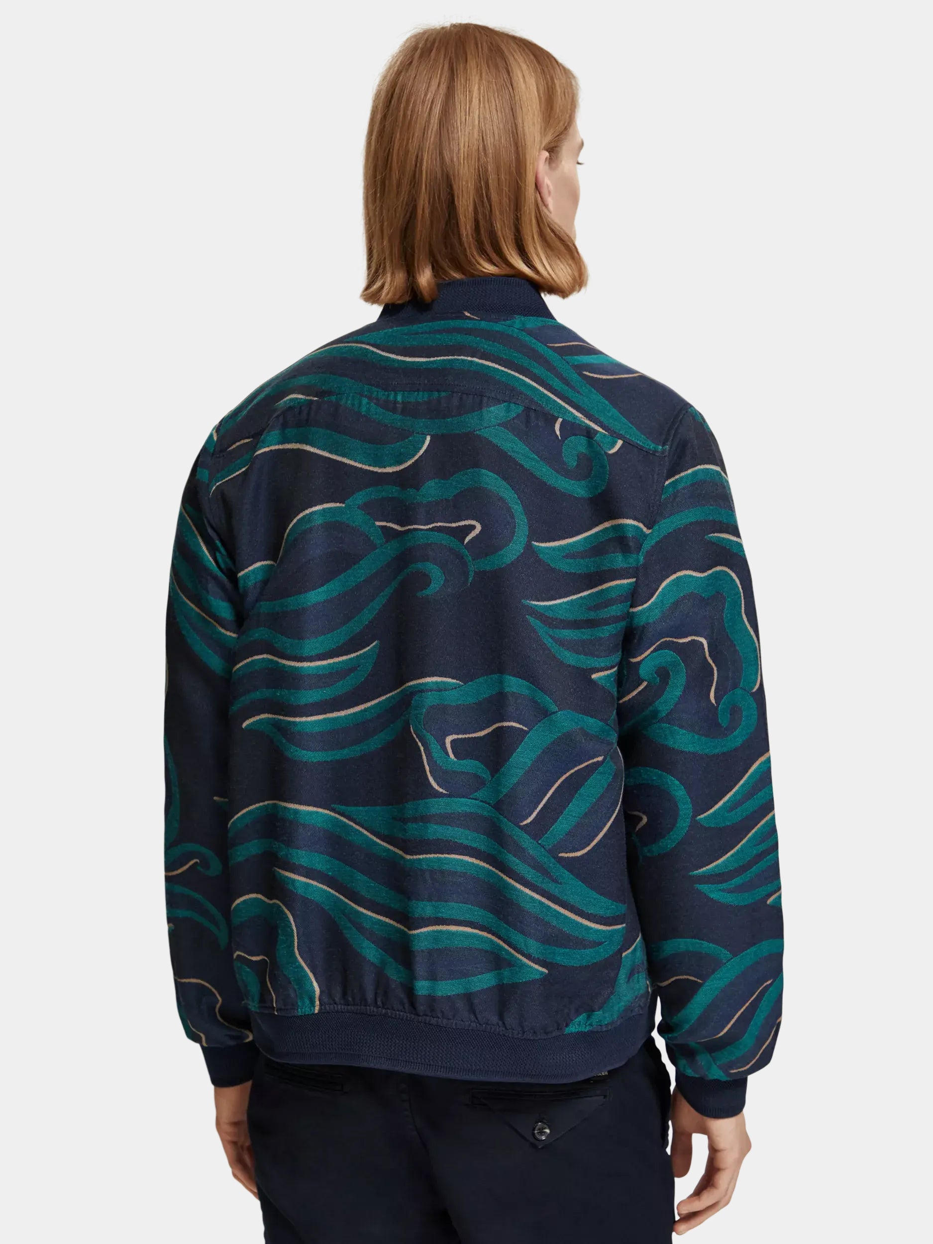 Lightweight jacquard bomber jacket - Scotch & Soda AU