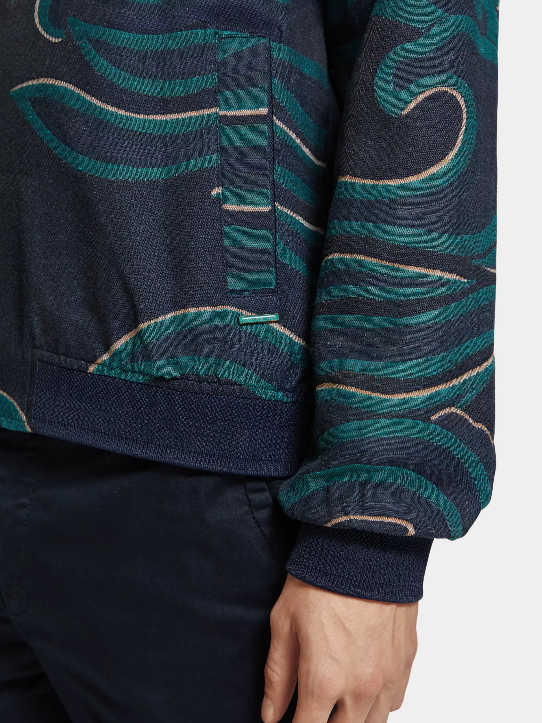 Lightweight jacquard bomber jacket - Scotch & Soda AU