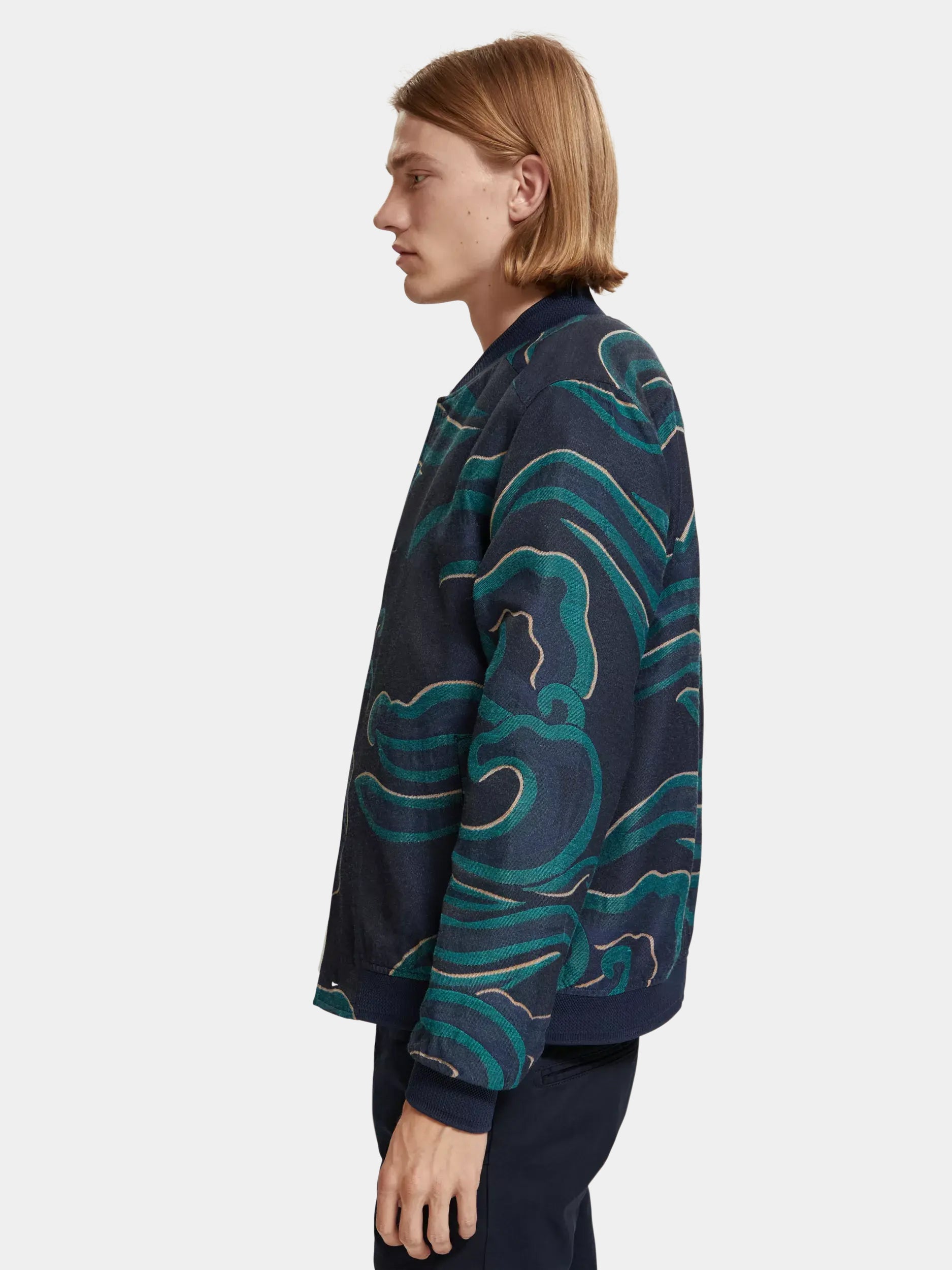 Lightweight jacquard bomber jacket - Scotch & Soda AU