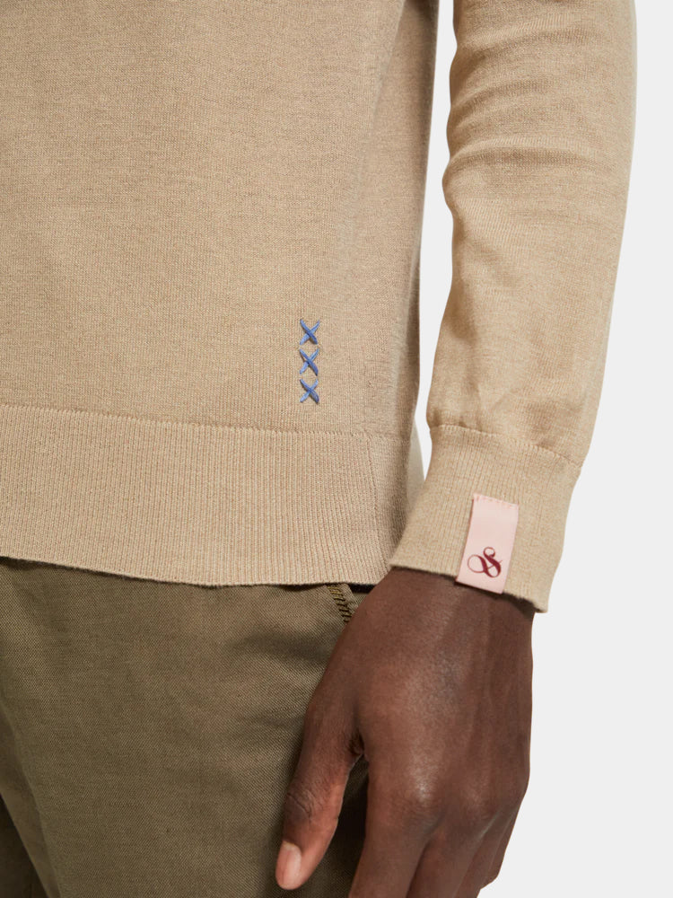 Linen blend crewneck pullover - Scotch & Soda AU