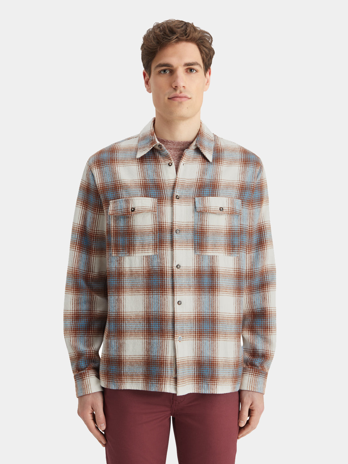 Yarn-dyed flanned check shirt - Scotch & Soda AU