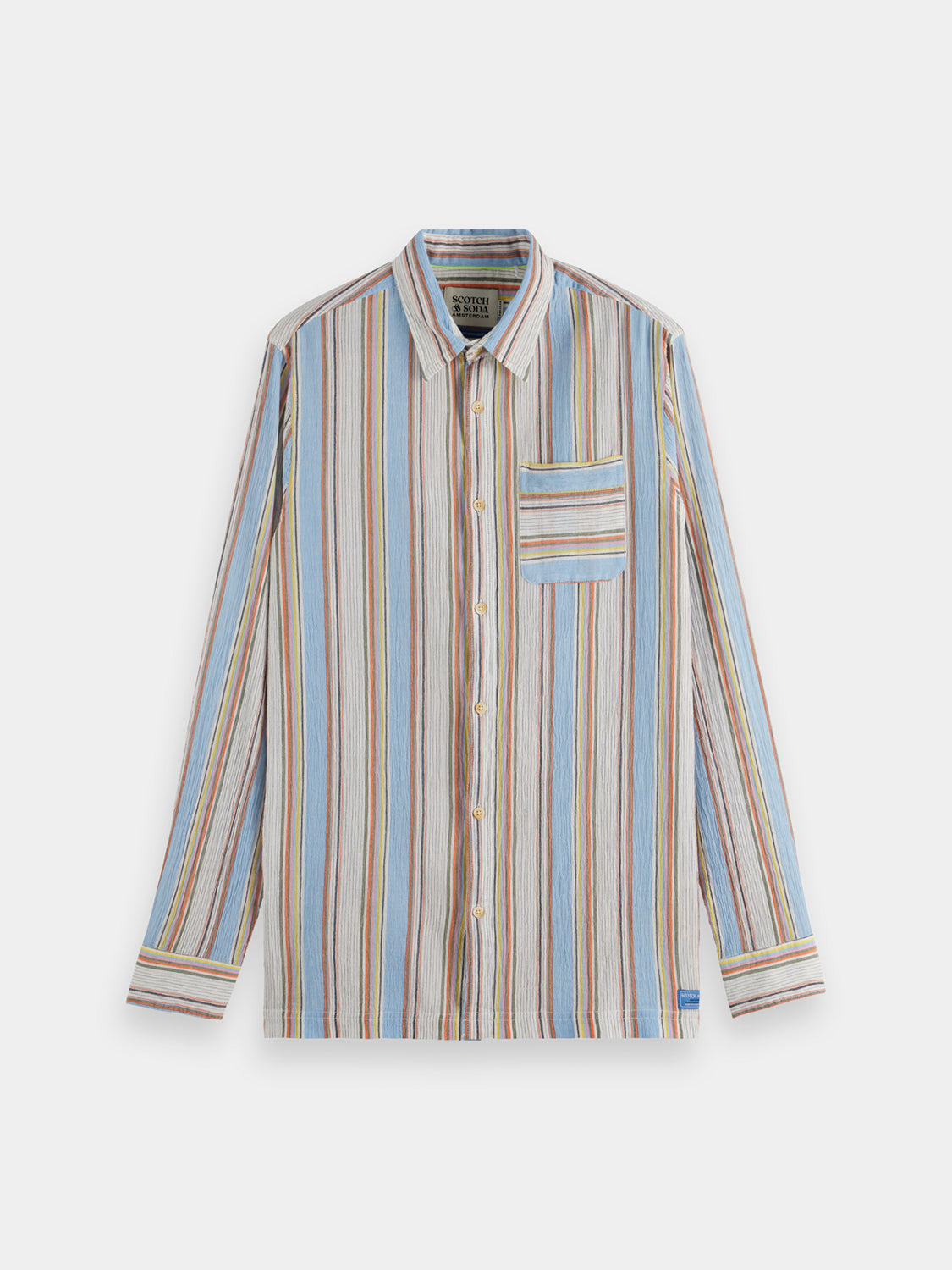 Crinkle striped shirt