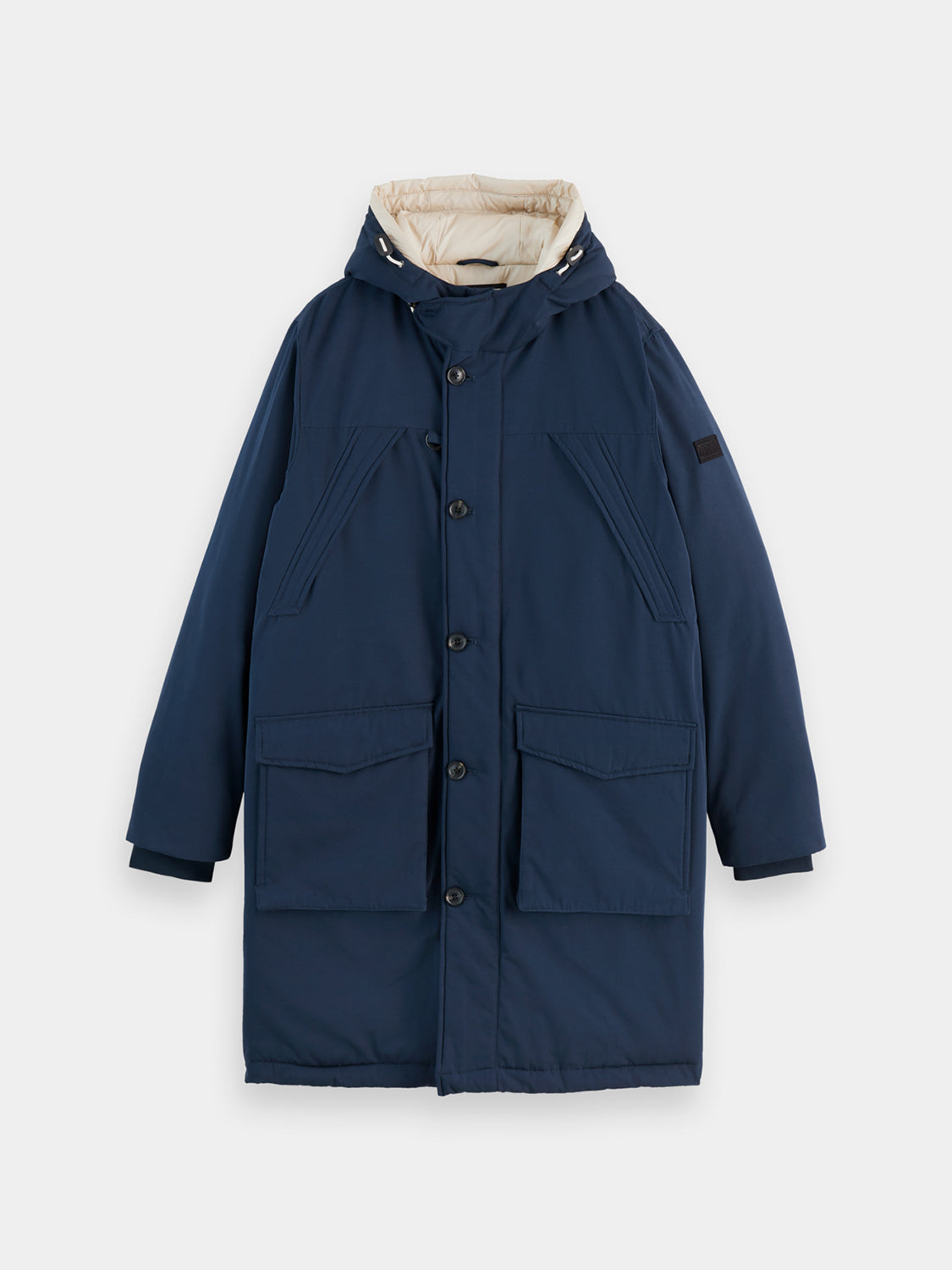Pea Coat Scotch And Soda Parka Blau Heritage Water Repellent Parka