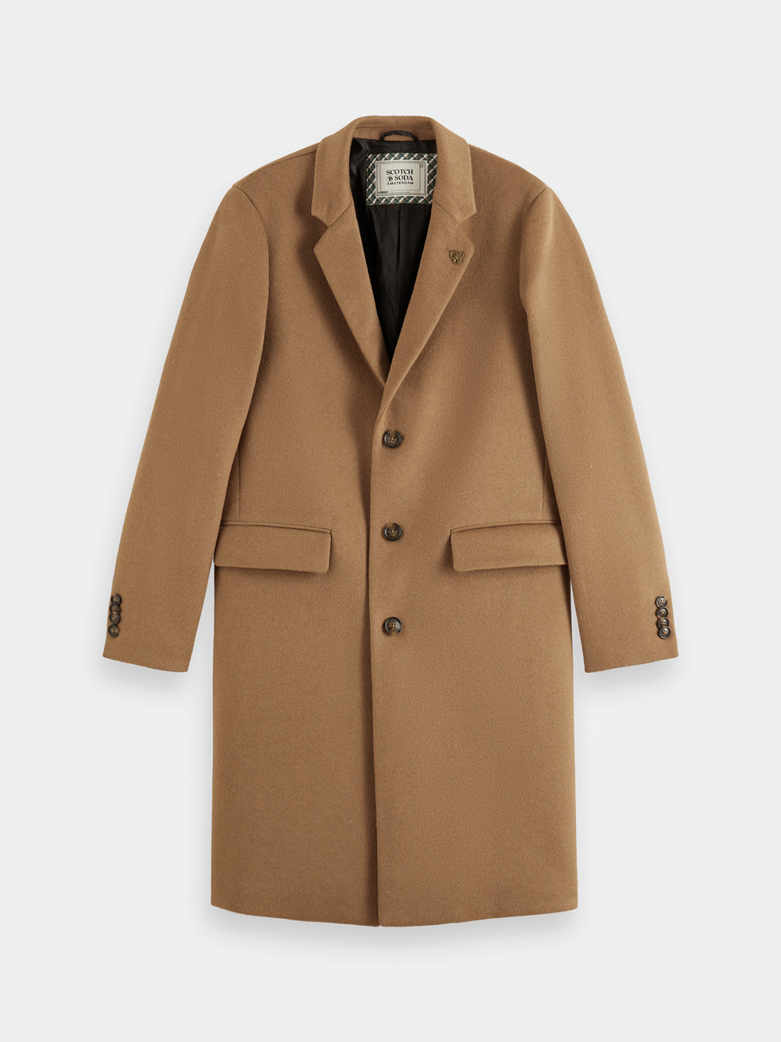 Classic wool overcoat - Scotch & Soda AU