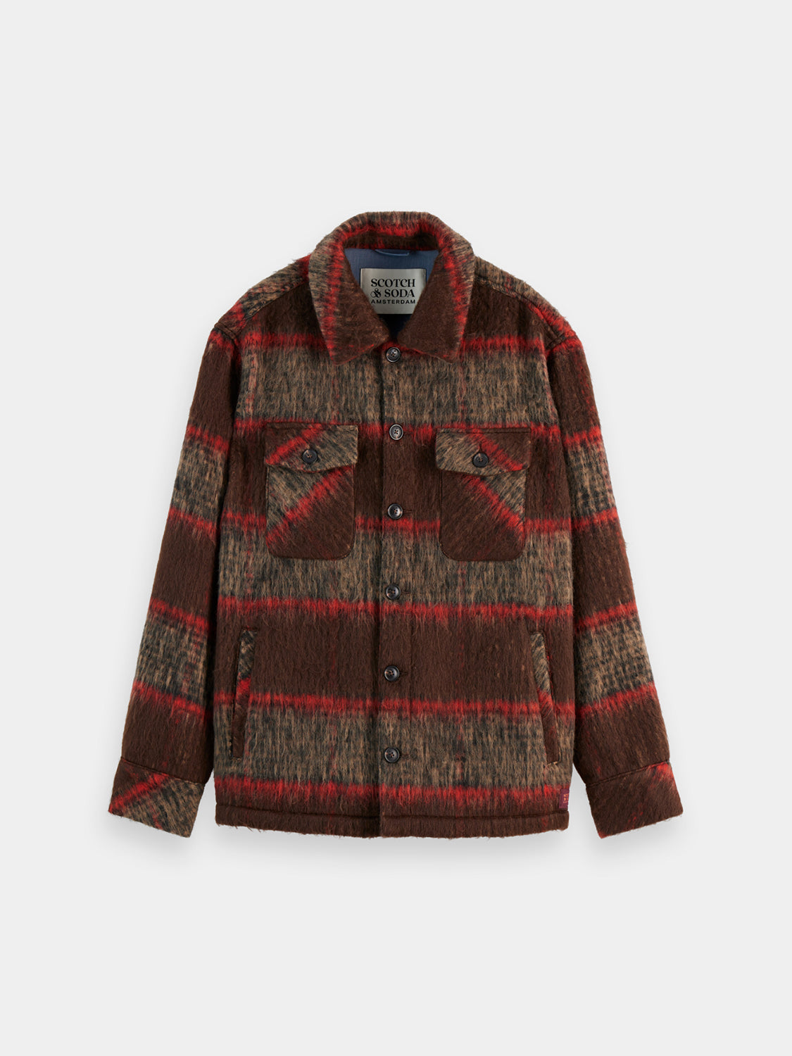Brushed wool blend overshirt - Scotch & Soda AU