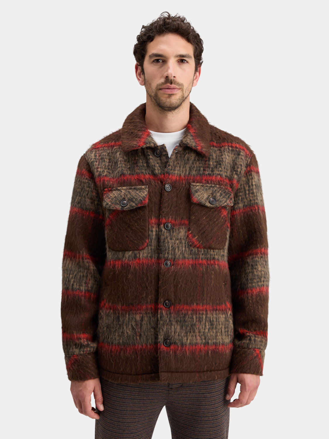 Brushed wool blend overshirt - Scotch & Soda AU